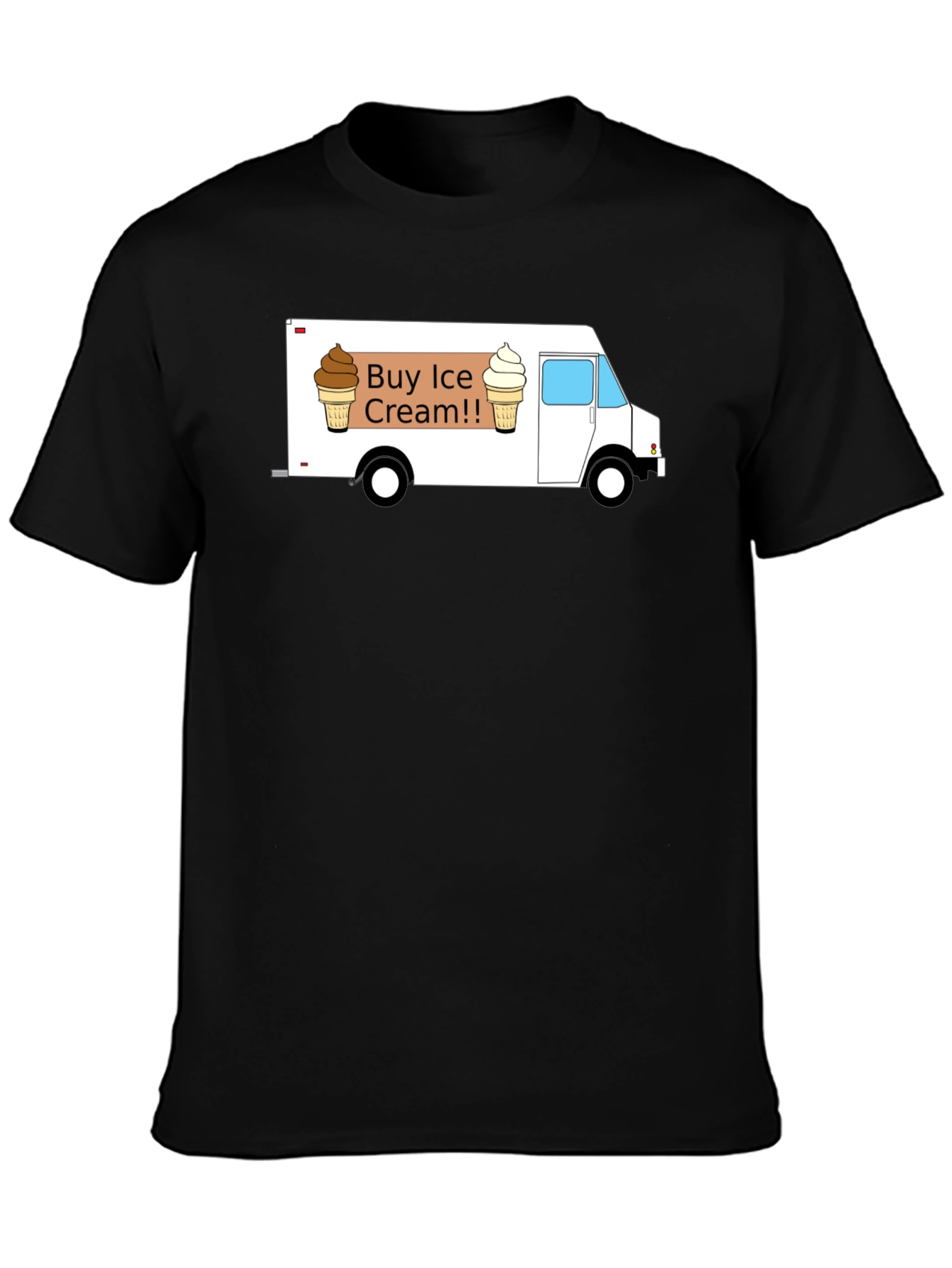 Black Buy Ice Cream T-Shirt - Novelty Tee for Ice Cream Lovers view 3