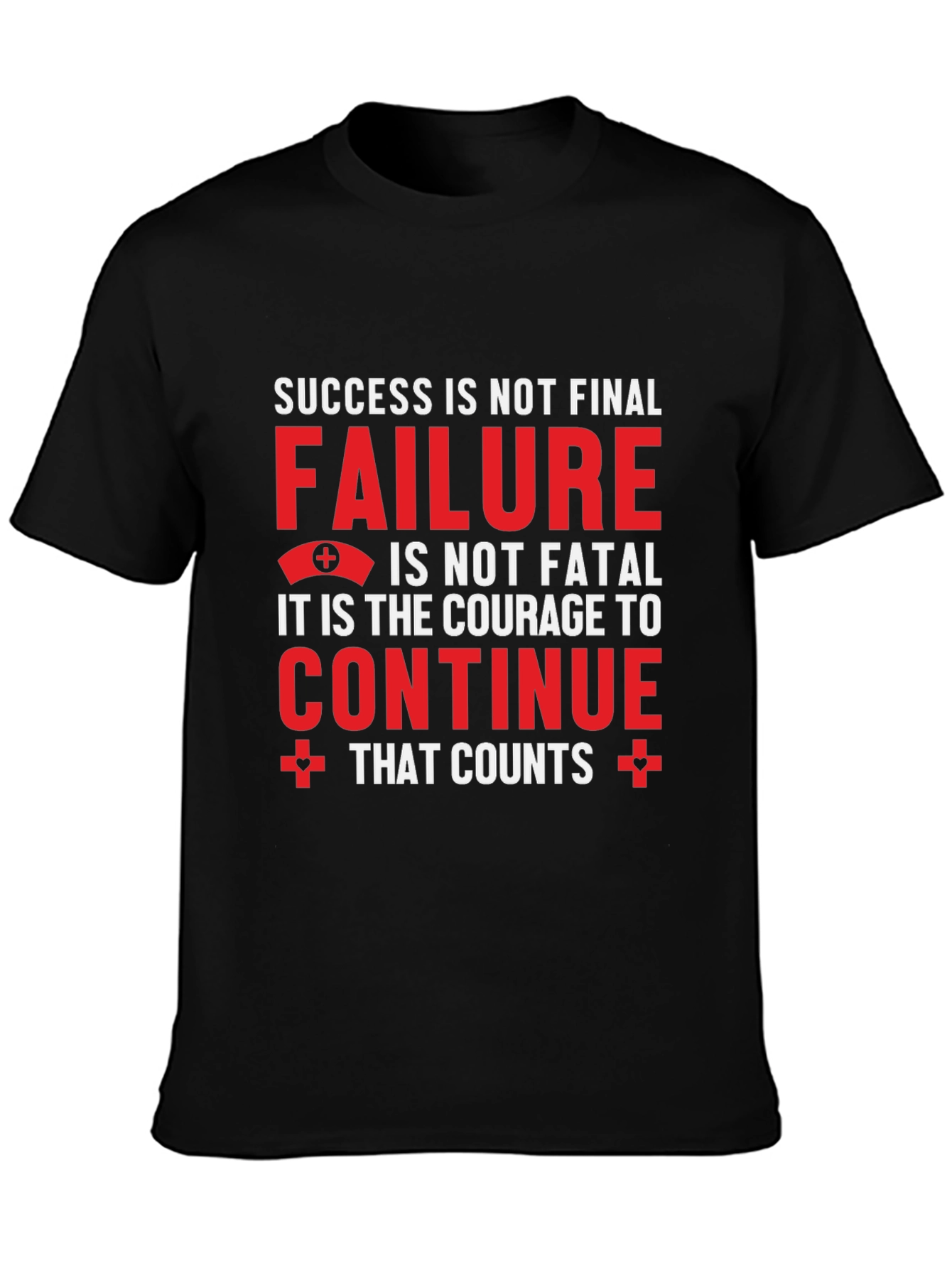 Black Courage to Continue Graphic T-Shirt view 3