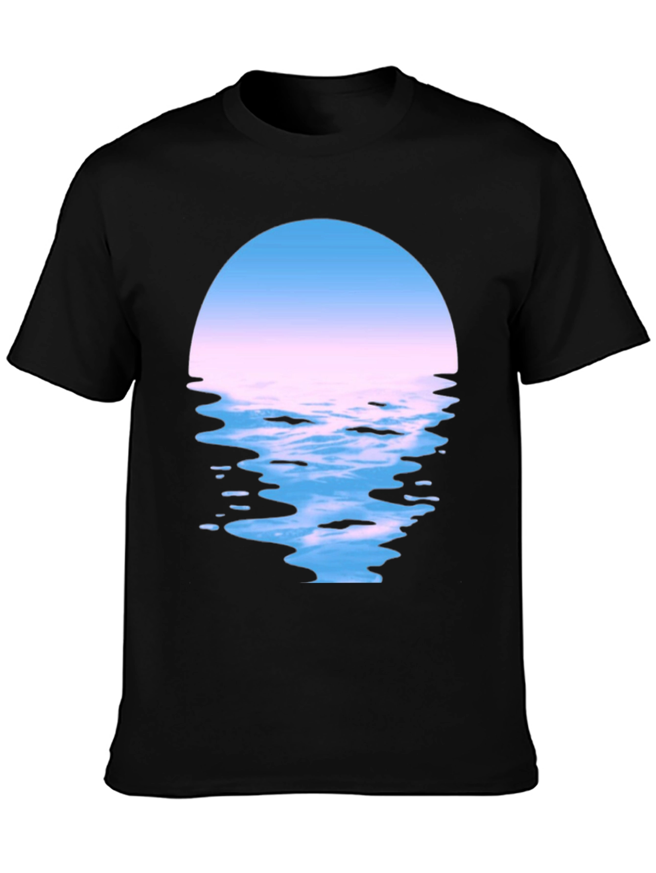 Black Sunset Reflection Graphic Tee - Soft Cotton view 3