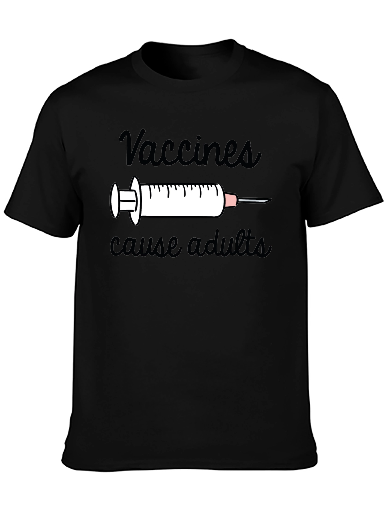 Black Vaccines Cause Adults T-Shirt view 3