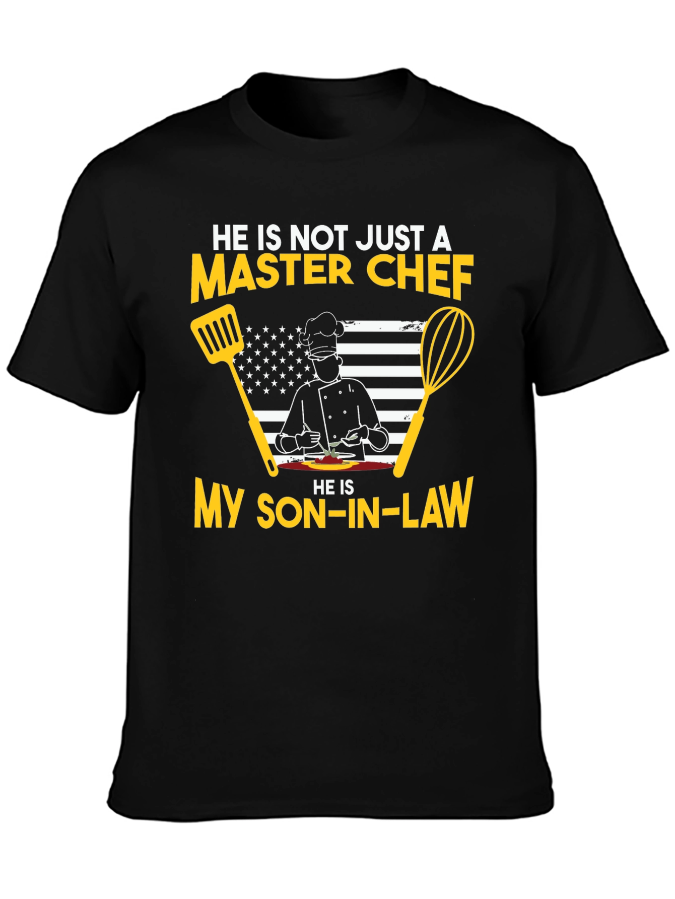 Black Master Chef Son-in-Law T-Shirt view 3