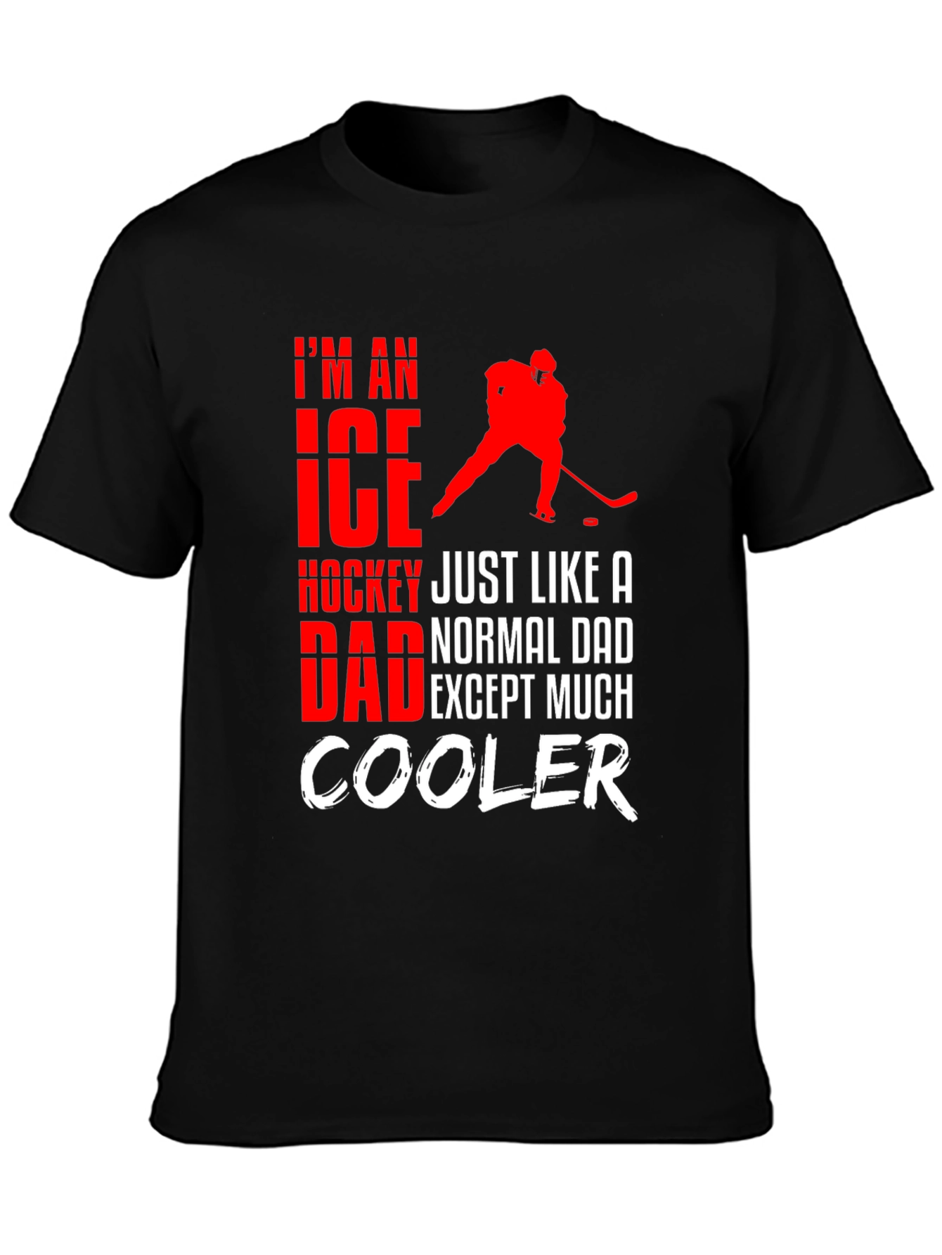 Black Ice Hockey Dad T-Shirt - Cool Dad Edition! view 3
