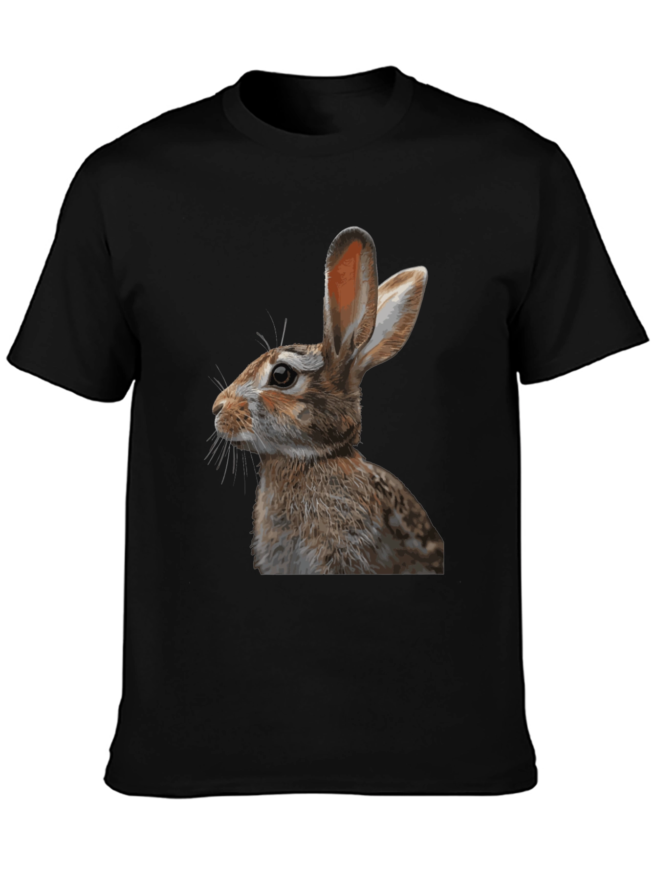 Black Rabbit Graphic Tee - Stylish Black T-Shirt view 3