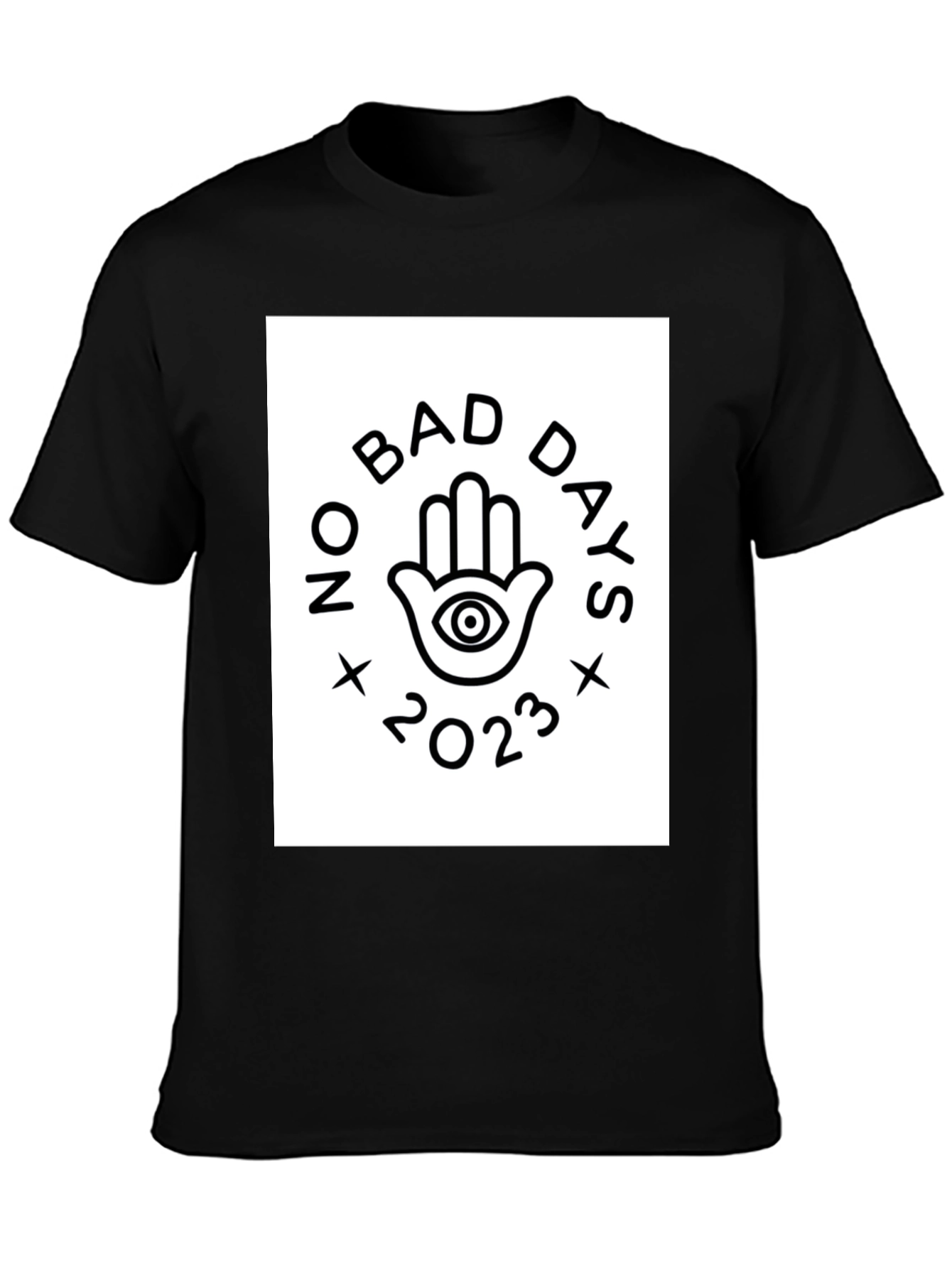 Black No Bad Days 2023 Graphic Tee view 3