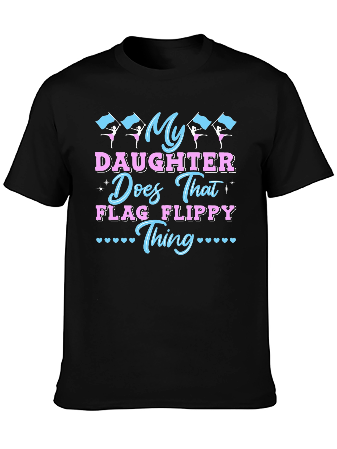 Black My Daughter Does That Flag Flippy Thing T-Shirt view 3