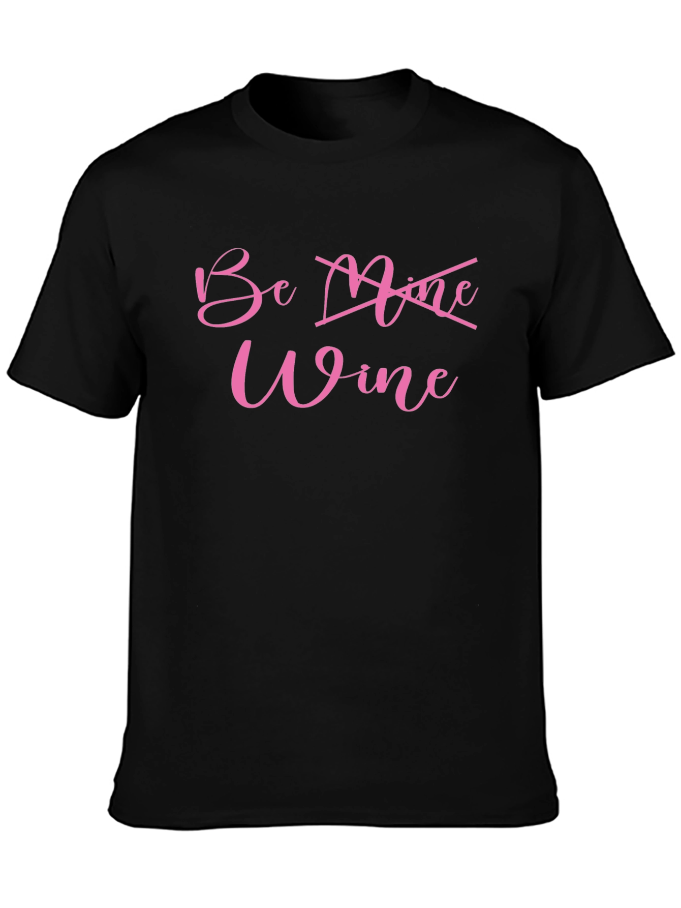 Black Wine Valentine's Day T-Shirt view 3