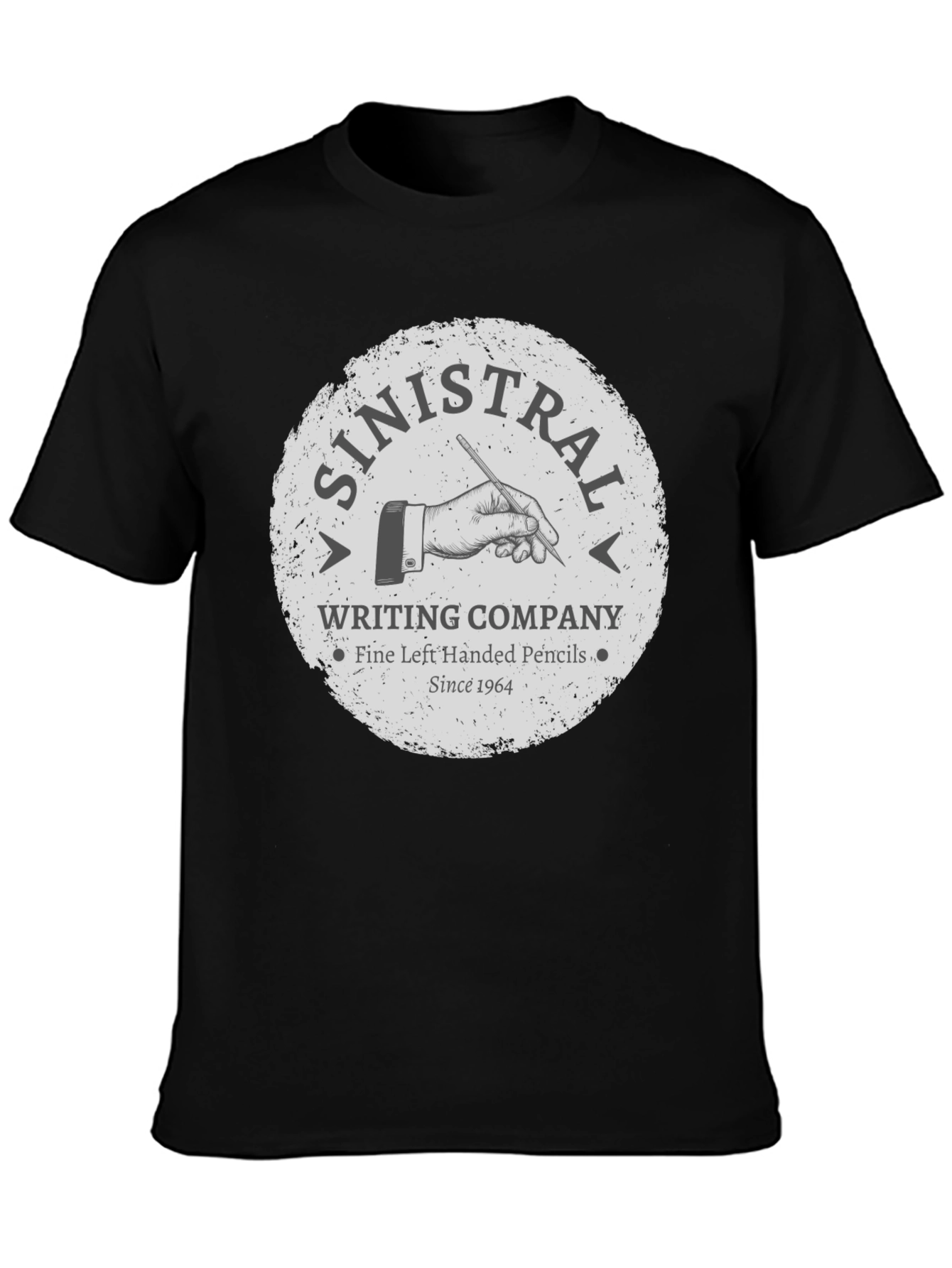 Black Sinistral Writing Company T-Shirt view 3