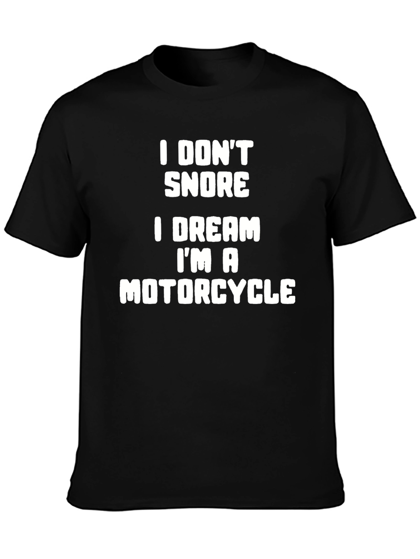 Black Funny Motorcycle Dream T-Shirt view 3