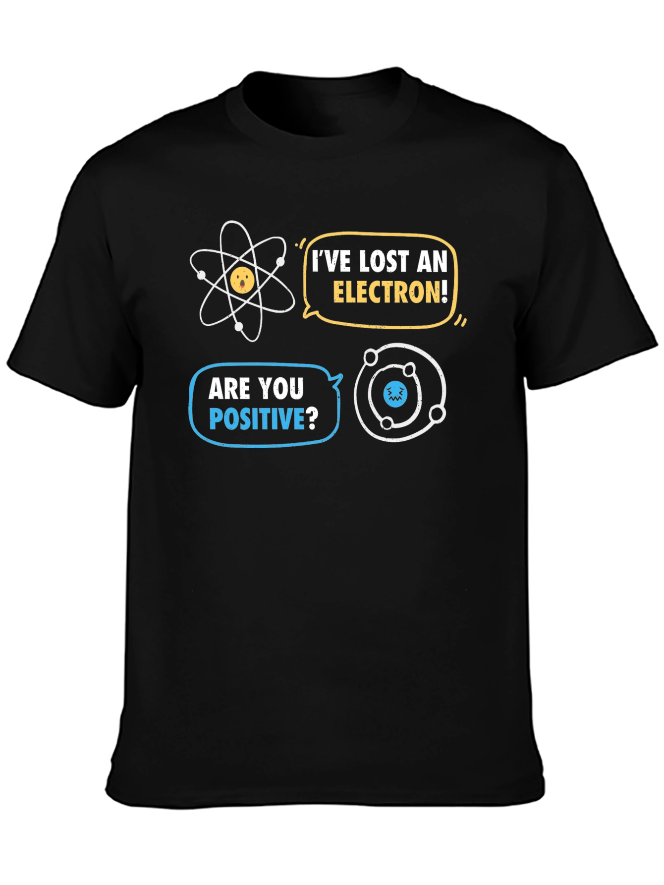 Black Funny Chemistry T-Shirt - I've Lost An Electron view 3