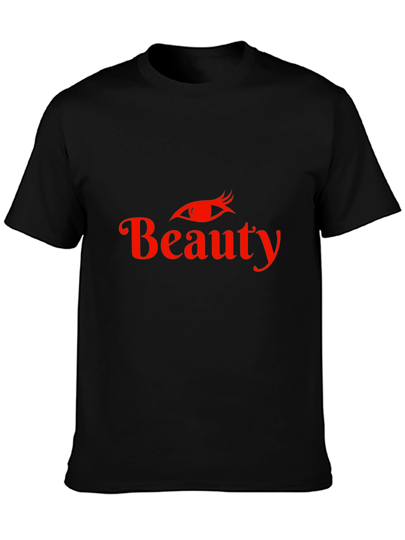Black Beauty Eye Graphic Tee - Black Cotton T-Shirt view 3