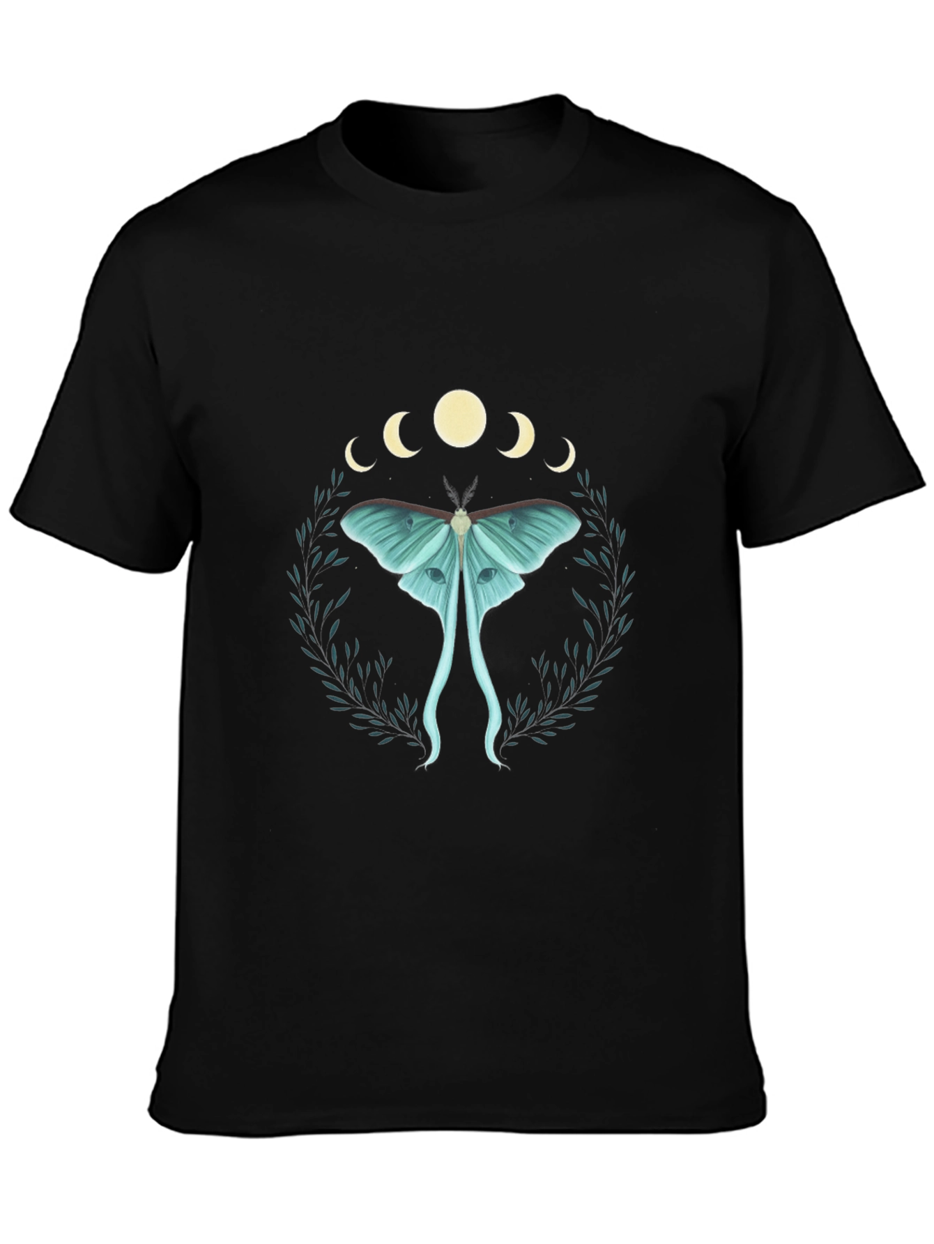Black Lunar Moth Graphic Tee - Unisex view 3