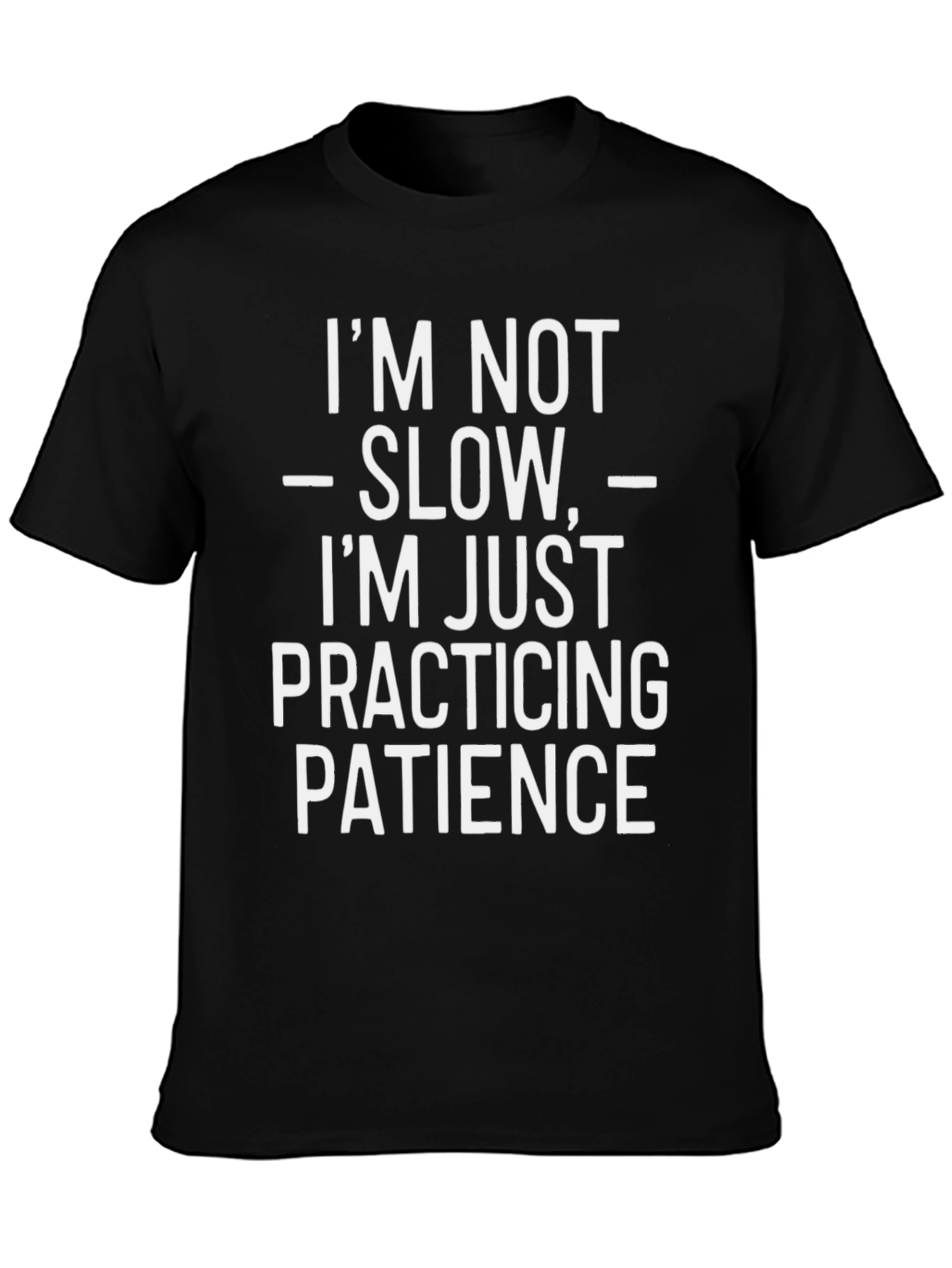 Black Funny Patience Graphic Tee - Humor T-Shirt view 3