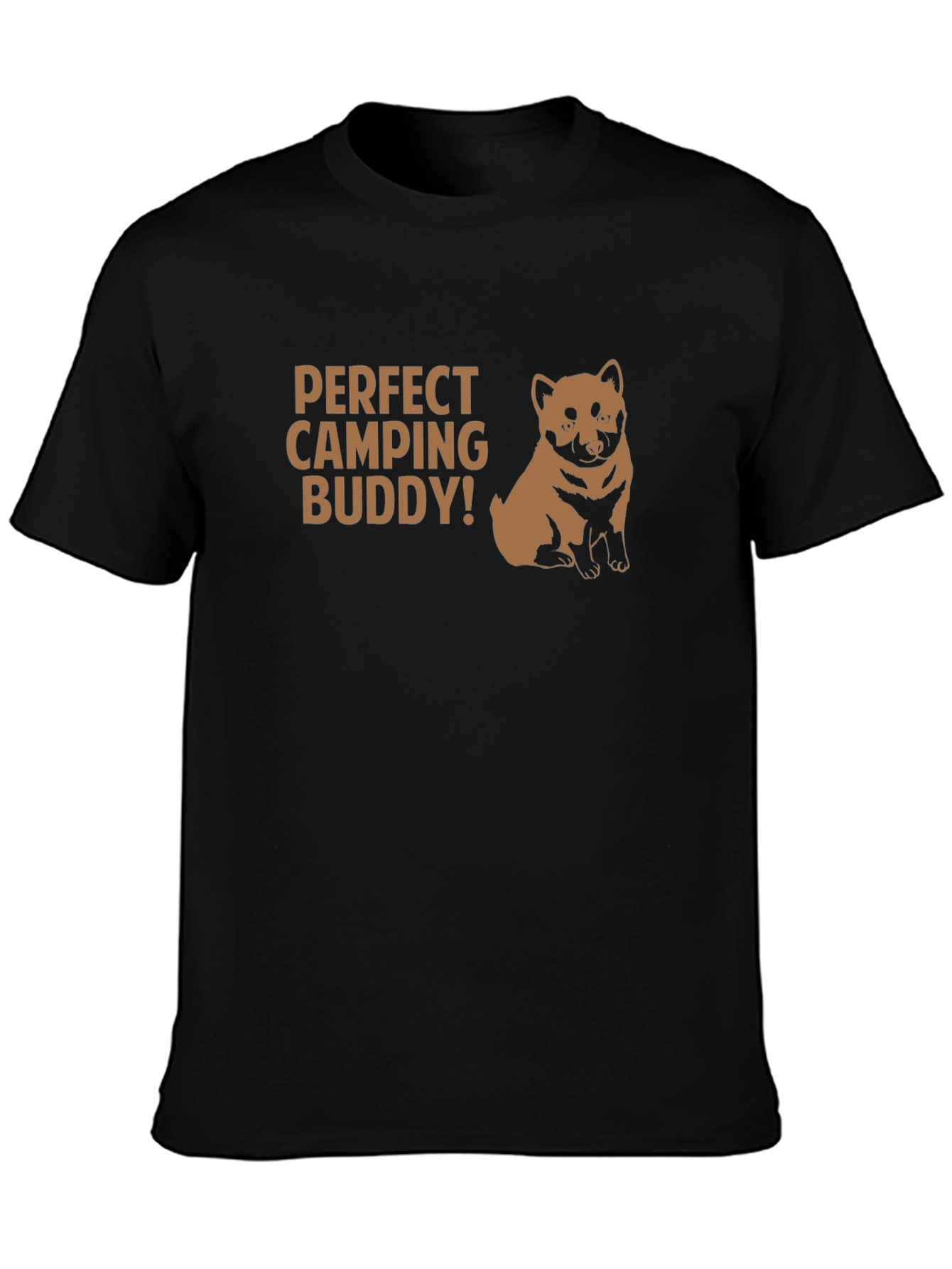 Black Perfect Camping Buddy T-Shirt - Dog Lover Tee view 3