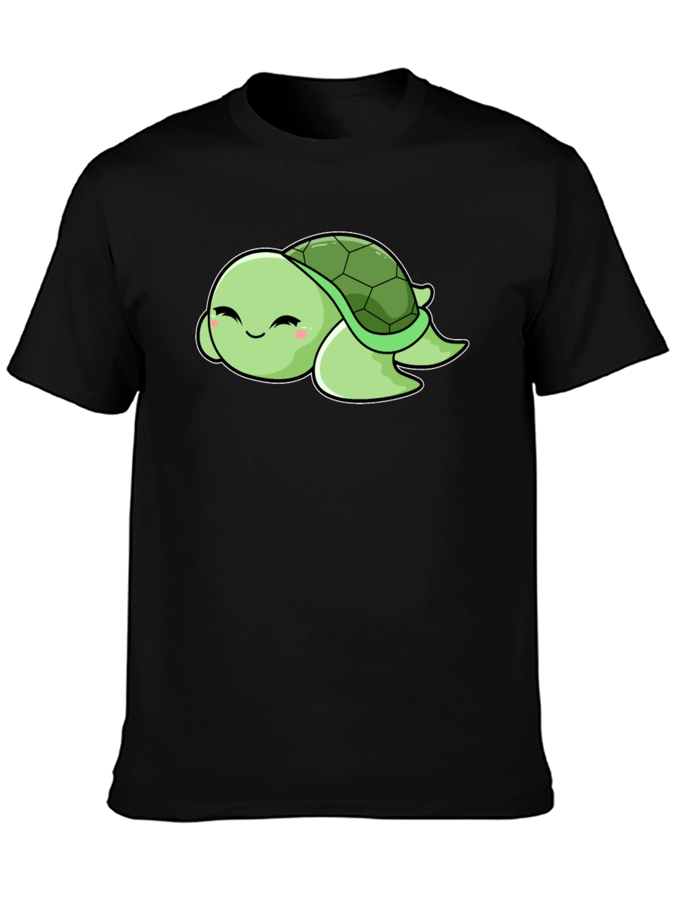 Black Cute Turtle Graphic Tee - Soft & Stylish view 3