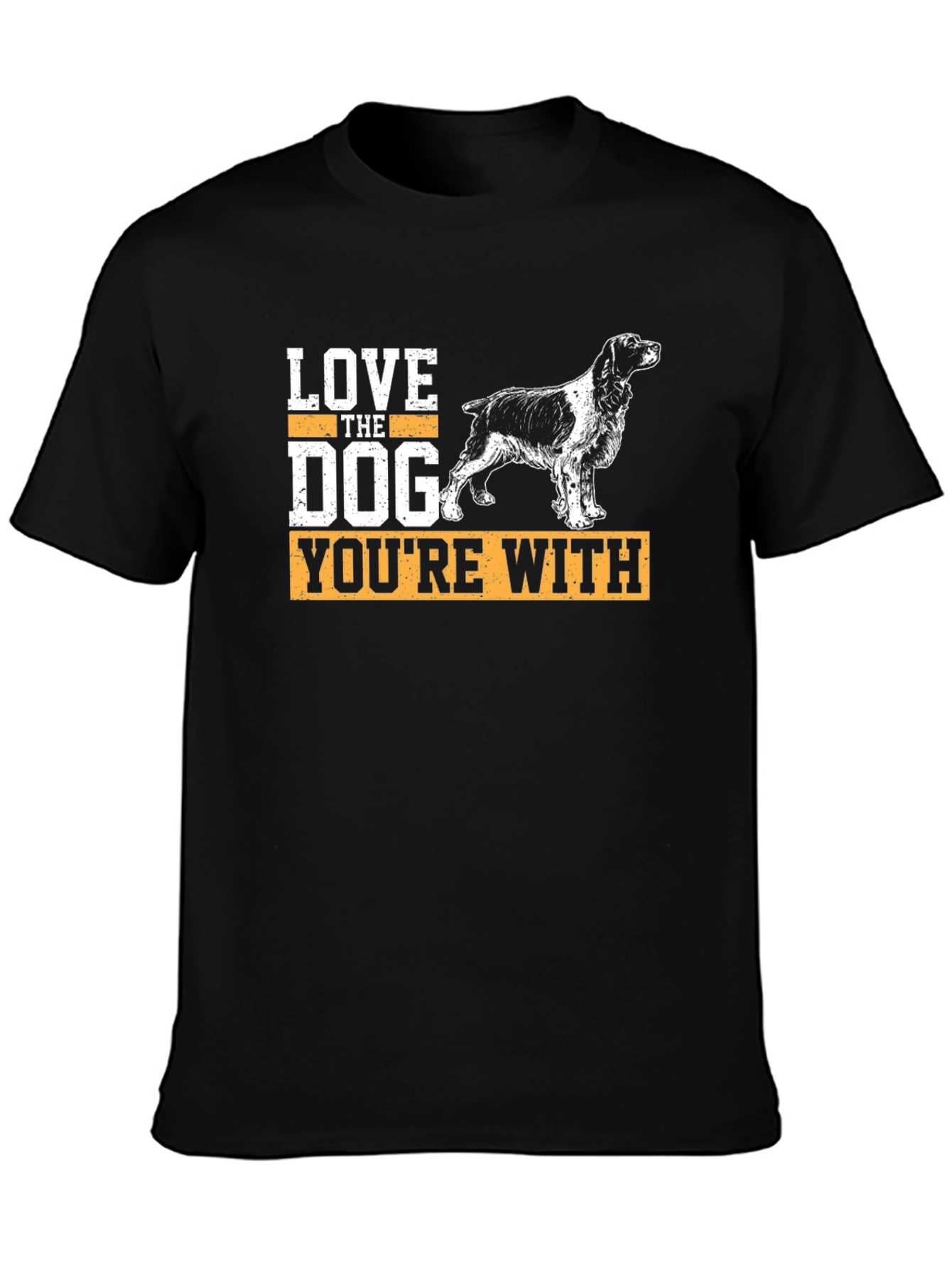 Black Love The Dog You're With Graphic T-Shirt view 3