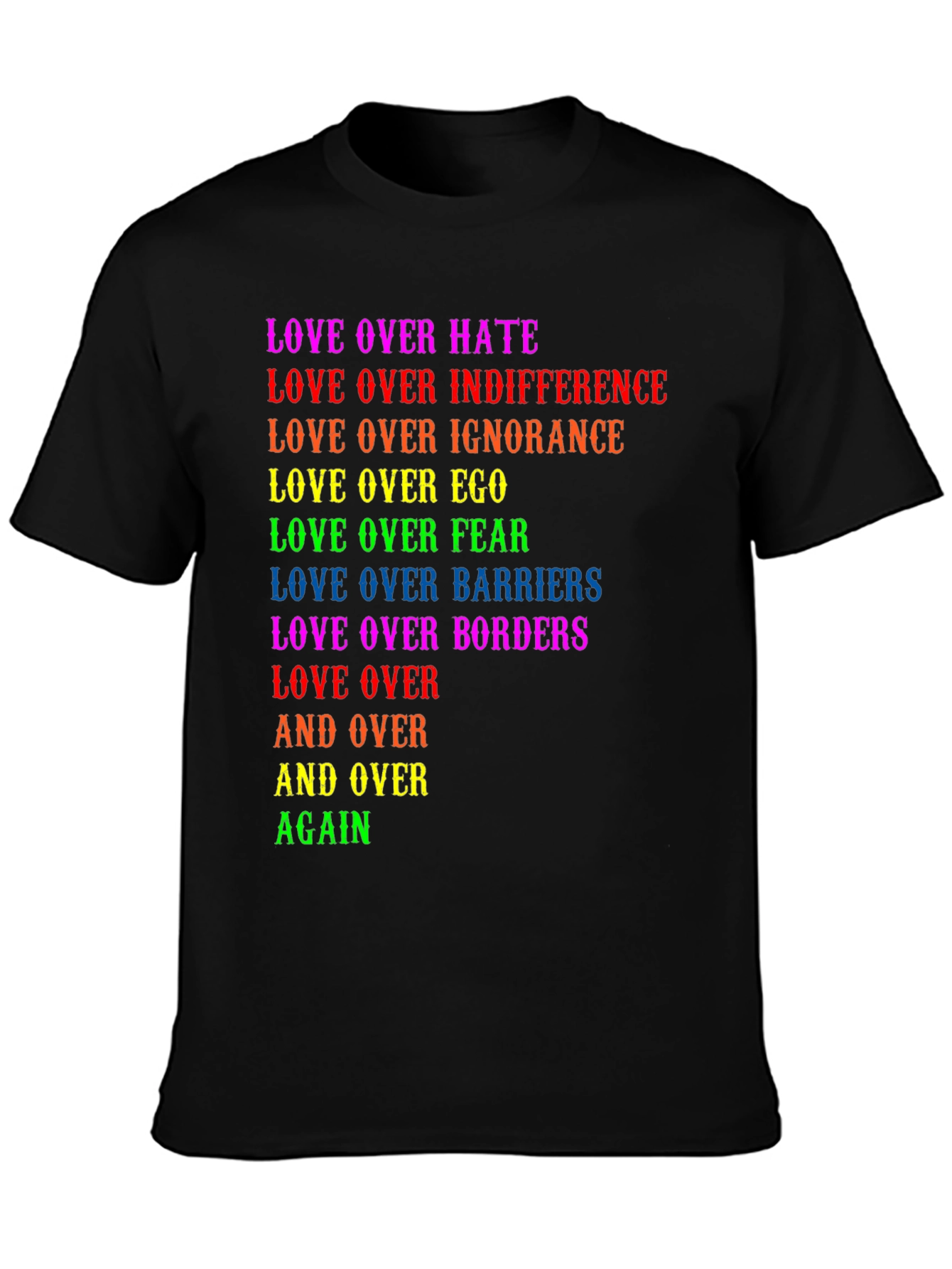 Black Love Over All Graphic Tee - Pride T-Shirt view 3