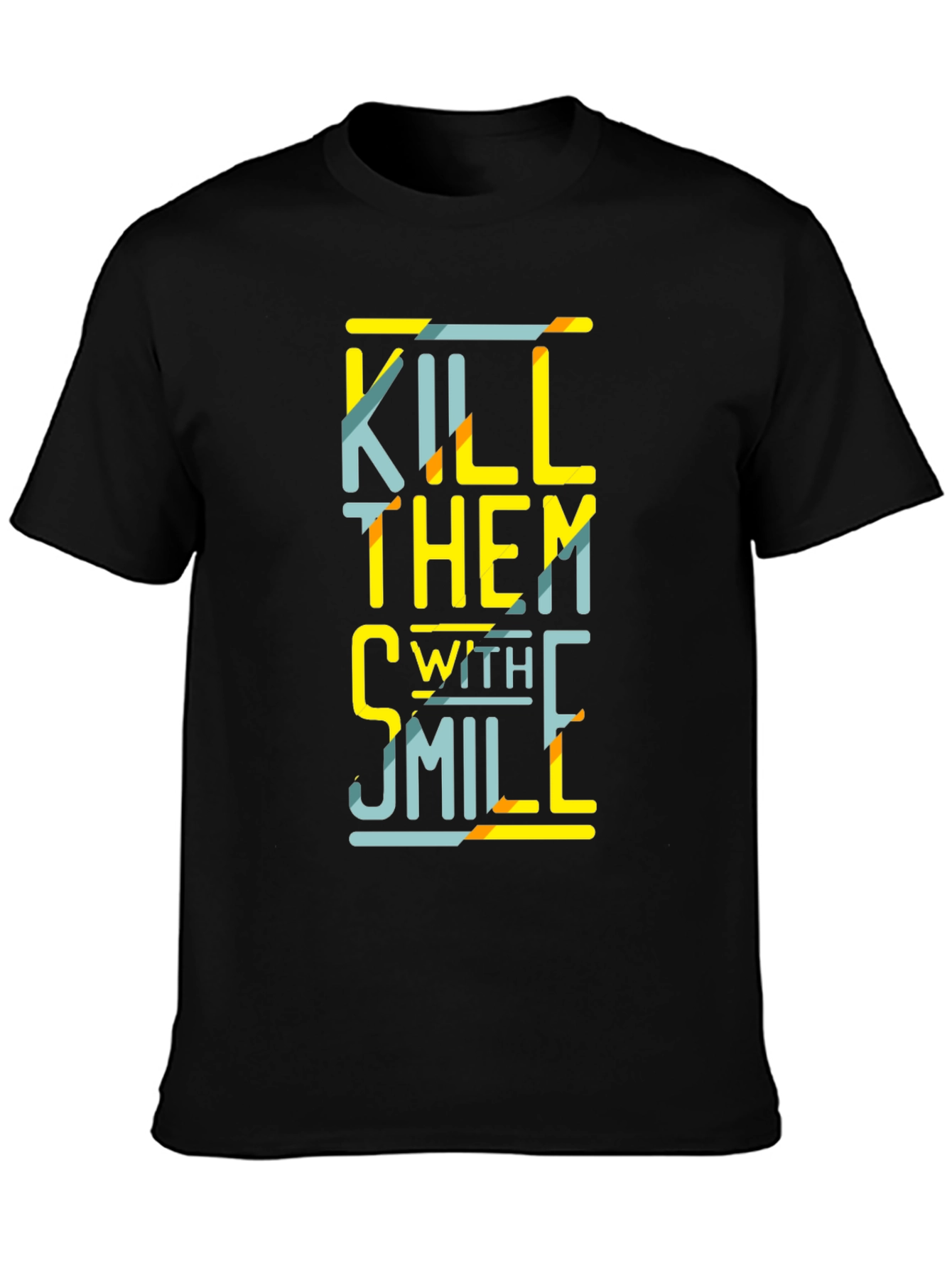 Black Kill Them With Smile Graphic Tee - Black view 3