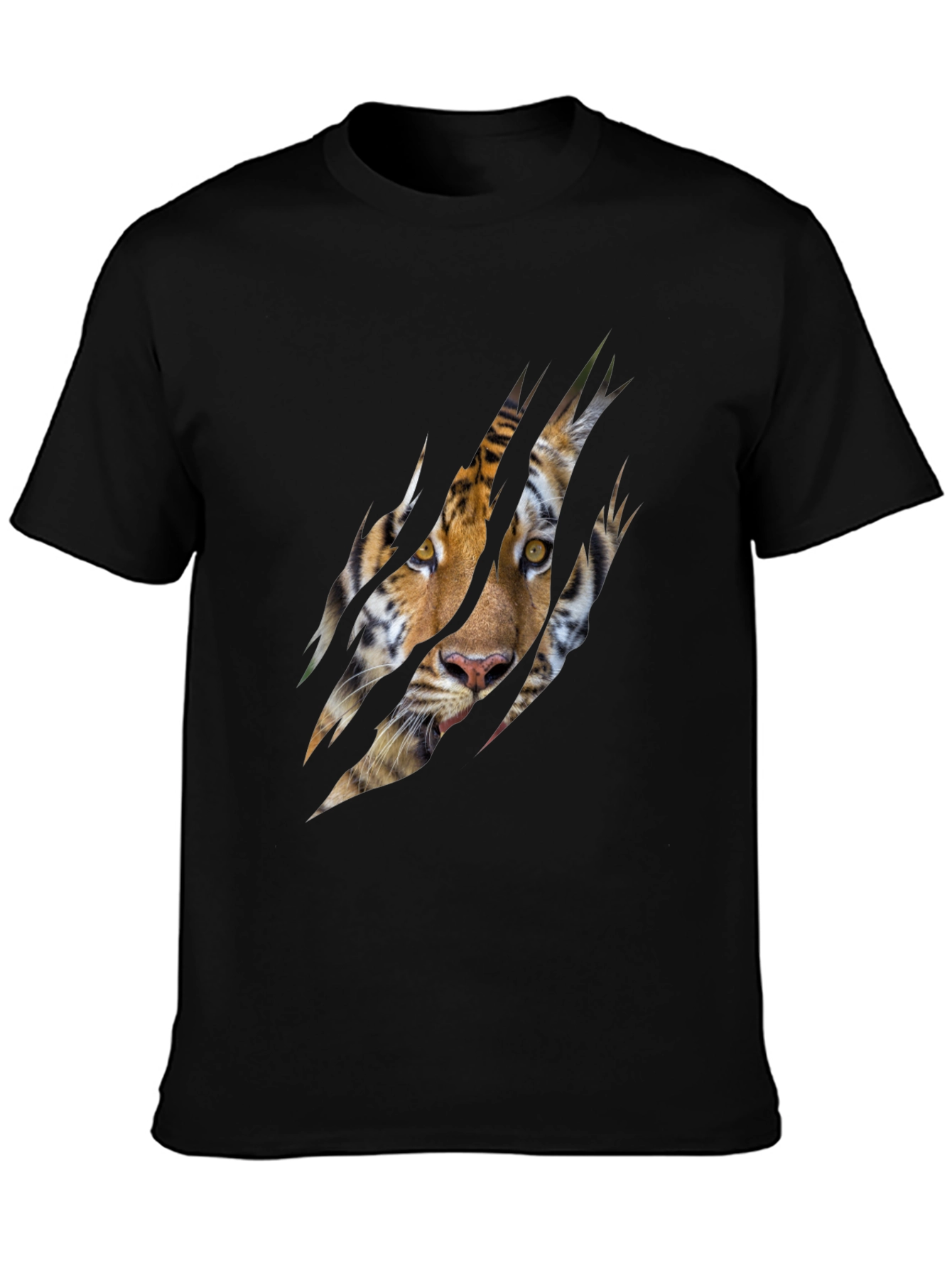 Black Tiger Claw Graphic Tee - Men's Black T-Shirt view 3