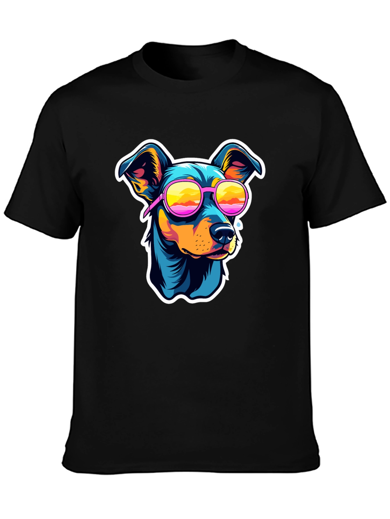 Black Cool Dog T-Shirt view 3