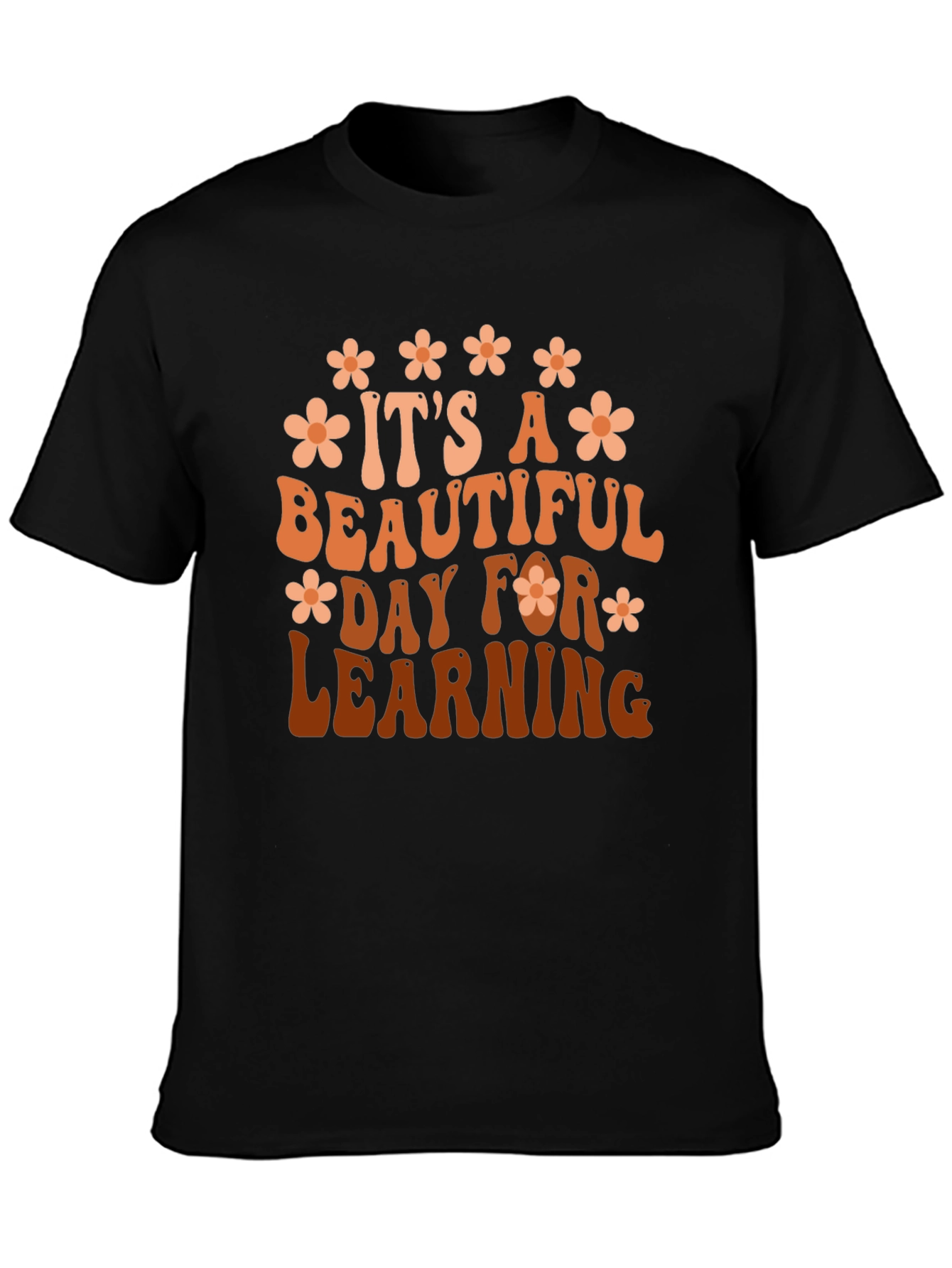 Black It's A Beautiful Day For Learning Graphic Tee view 3