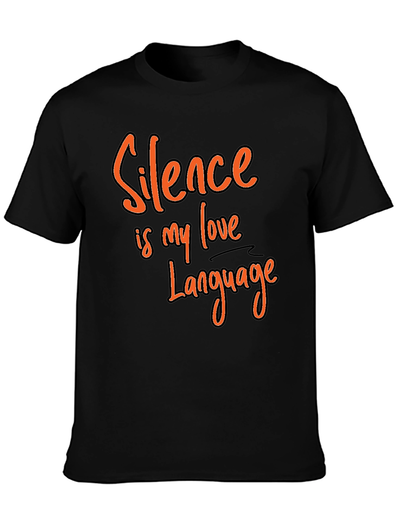 Black Silence is My Love Language Graphic Tee view 3