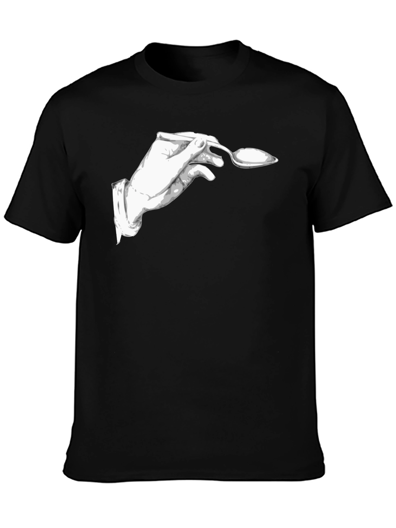 Black Novelty Hand & Spoon Graphic Tee view 3
