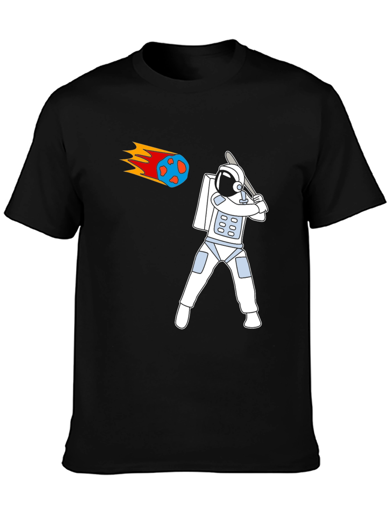 Black Astronaut Baseball T-Shirt - Swing for the Stars! view 3