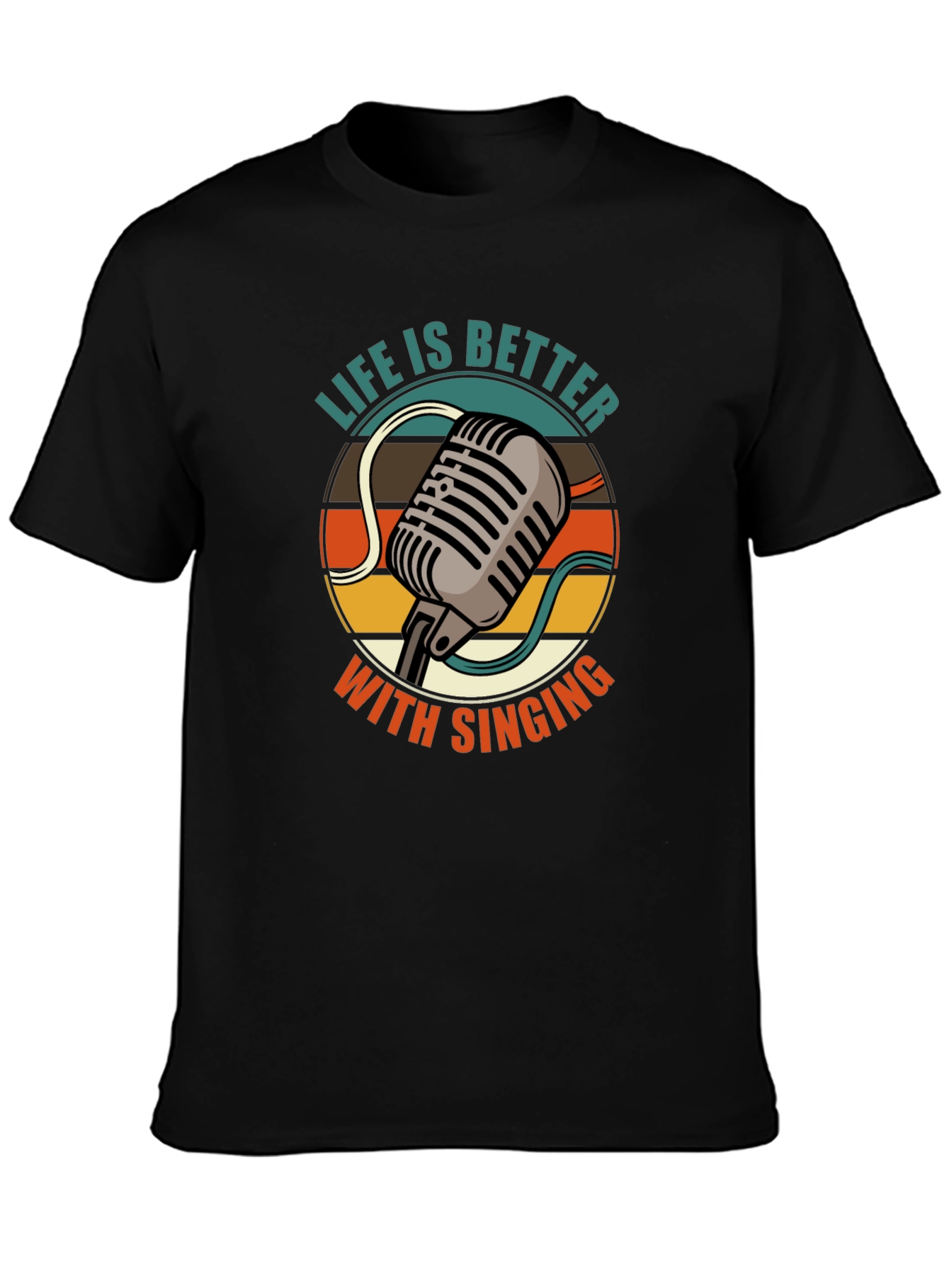 Black Life is Better with Singing Graphic Tee view 3