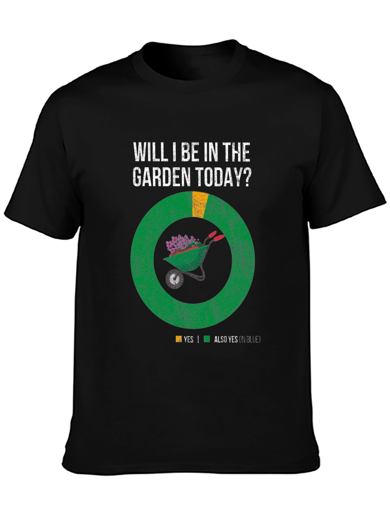 Black Gardening Humor T-Shirt: Will I Be In The Garden Today? view 3