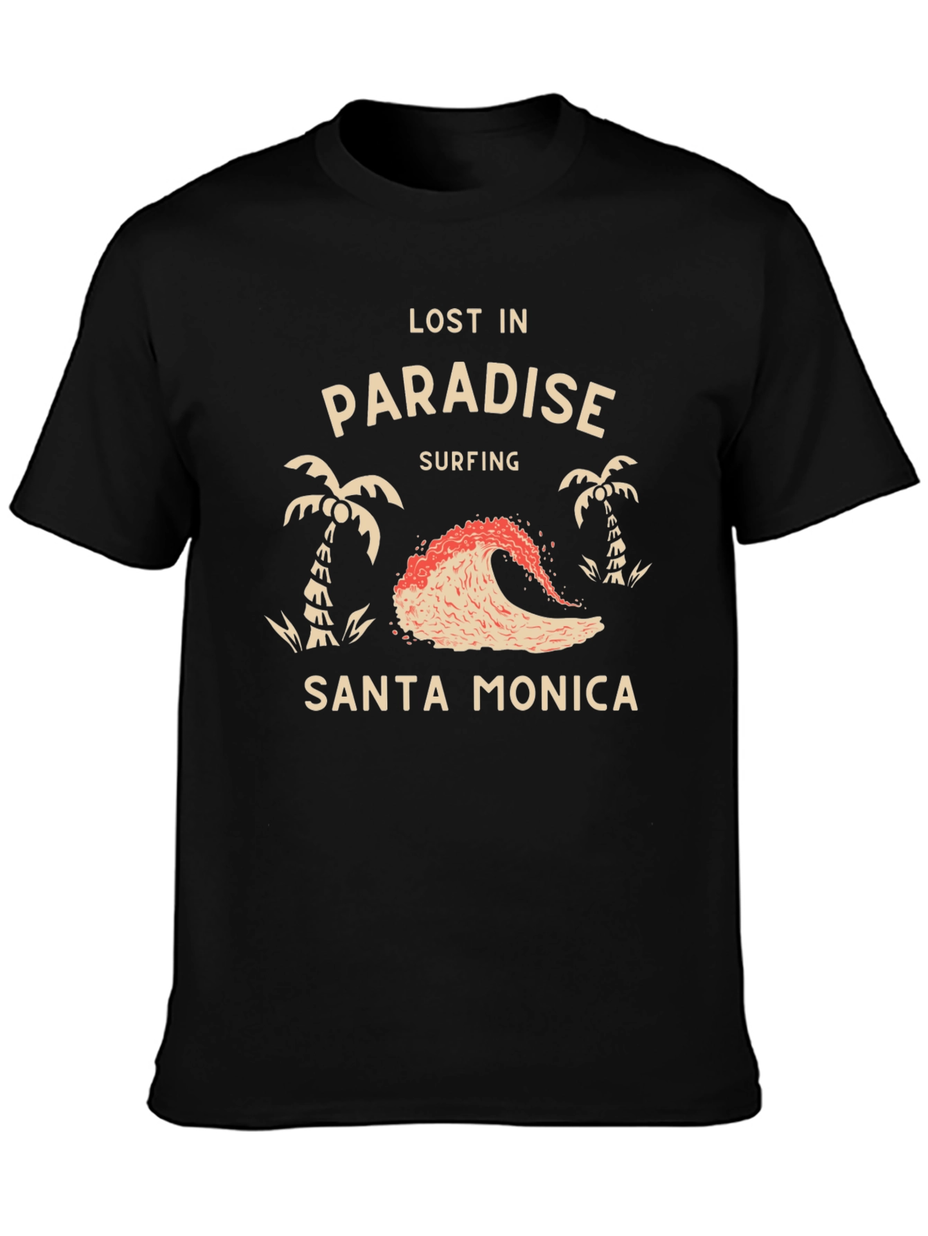 Black Lost in Paradise Santa Monica T-Shirt view 3