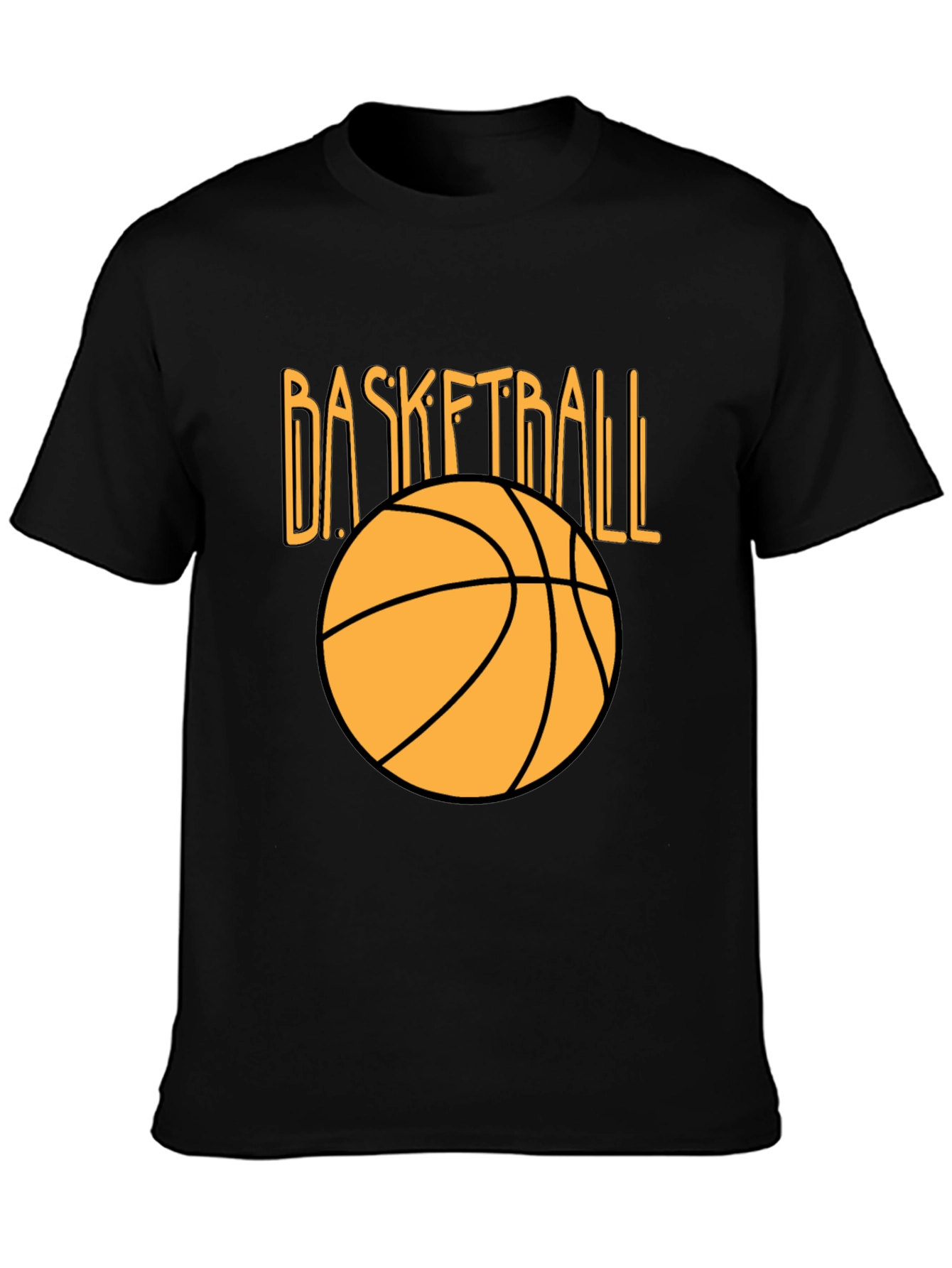 Black Basketball Graphic Black Tee view 3