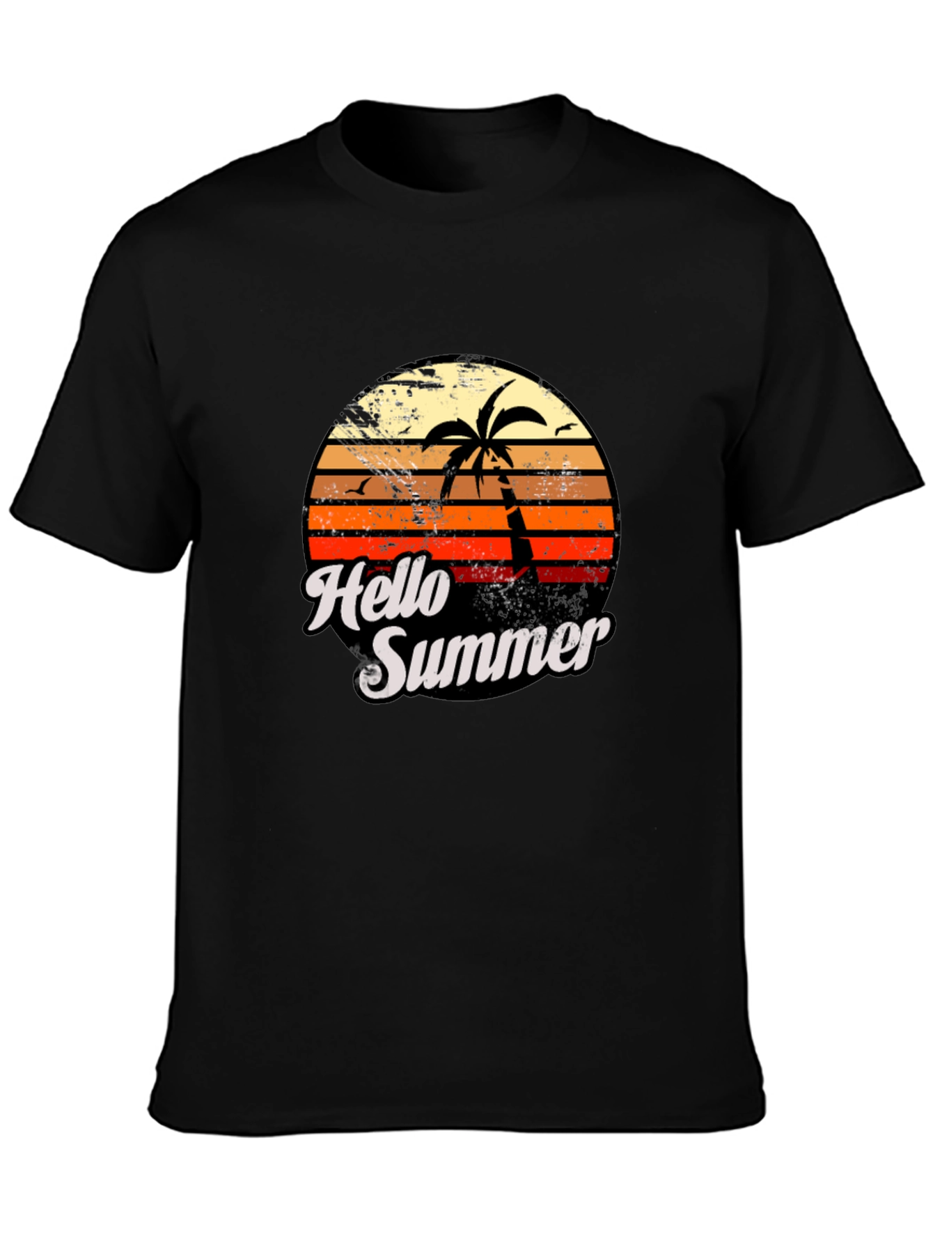 Black Hello Summer Graphic Tee view 3