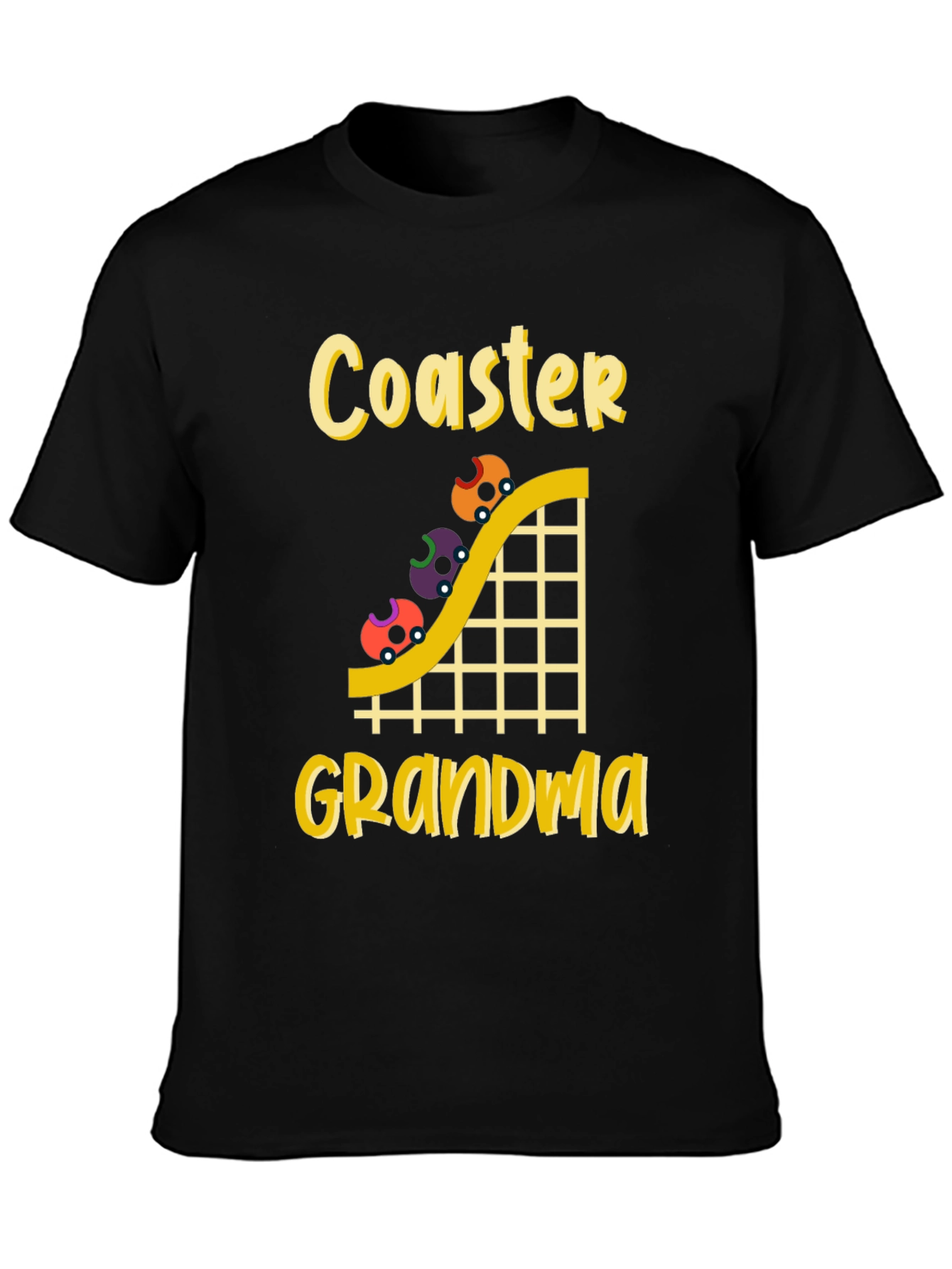 Black Coaster Grandma Black T-Shirt view 3