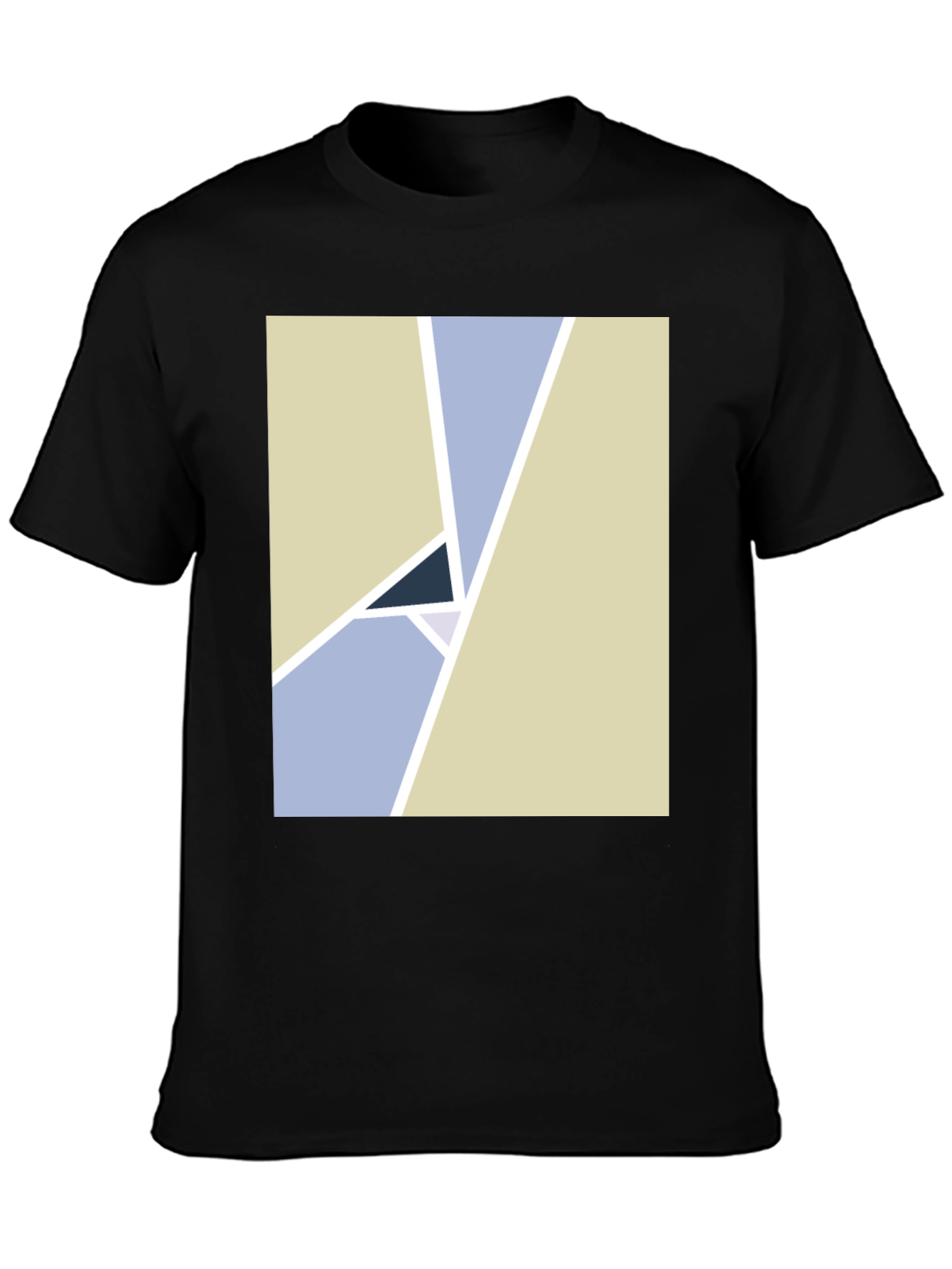 Black Geometric Minimalist Graphic Tee - Modern Art Style view 3