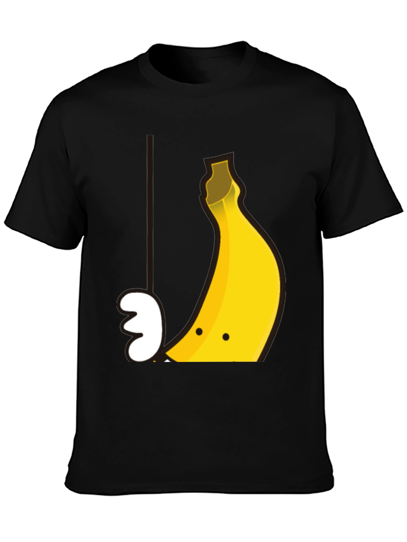 Black Banana Smile Graphic Tee - Soft Cotton Casual T-Shirt view 3