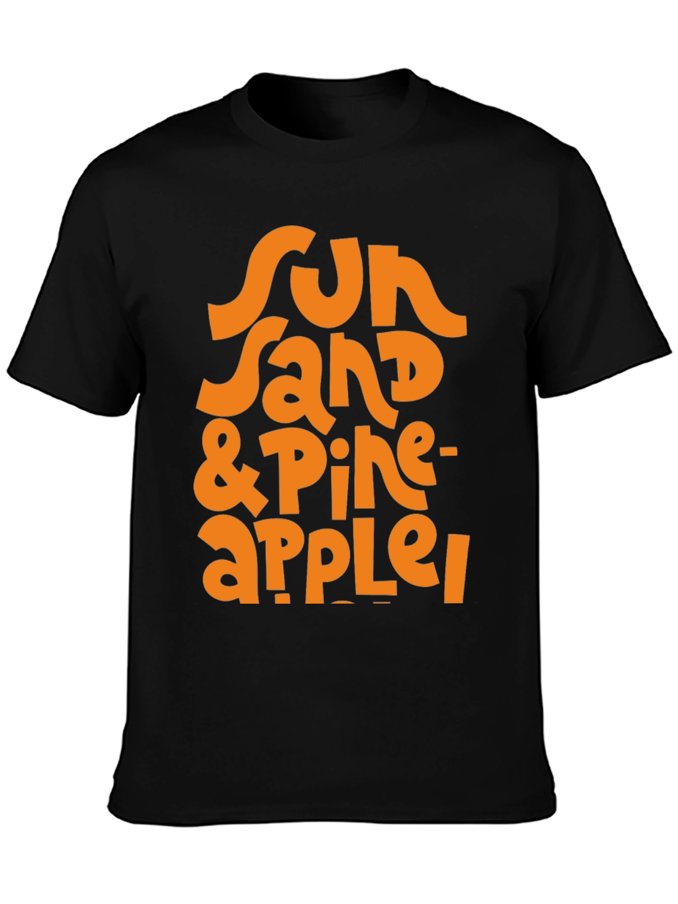 Black Sun, Sand & Pineapple Graphic T-Shirt view 3