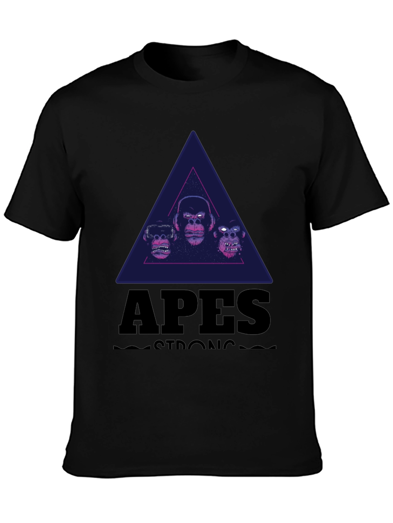 Black Apes Strong Graphic Tee - Black view 3
