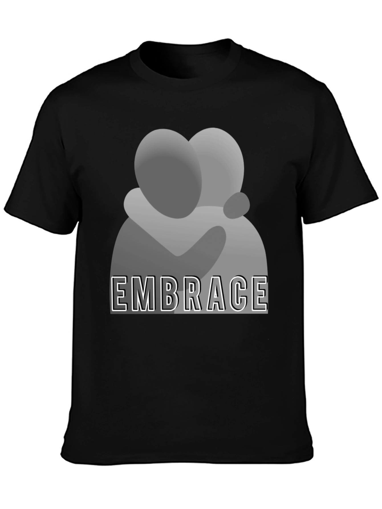 Embrace Graphic Tee - Stylish Comfort, Black T-Shirt - 3
