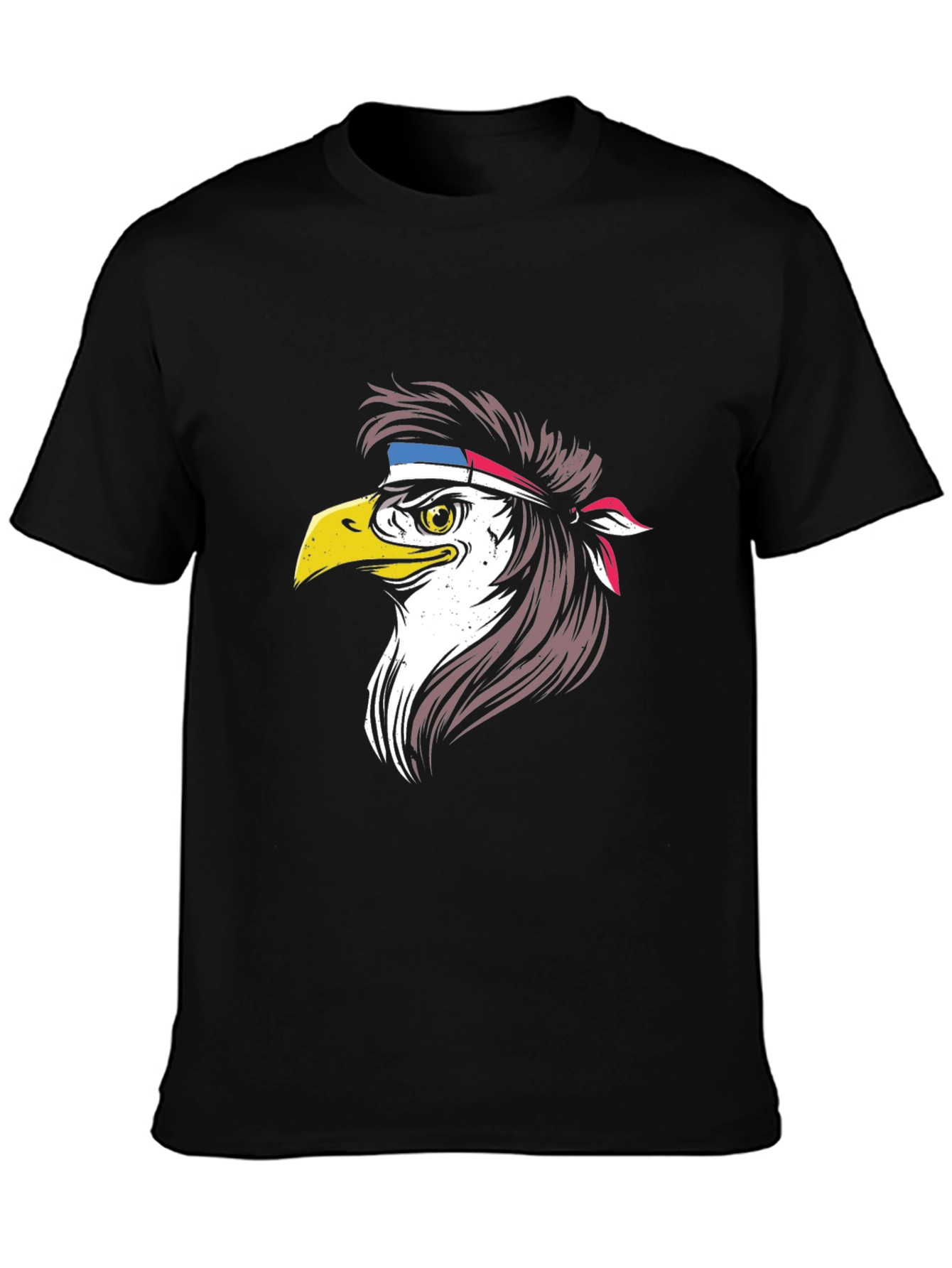 Black Eagle Head Graphic Tee - Patriotic Style view 3