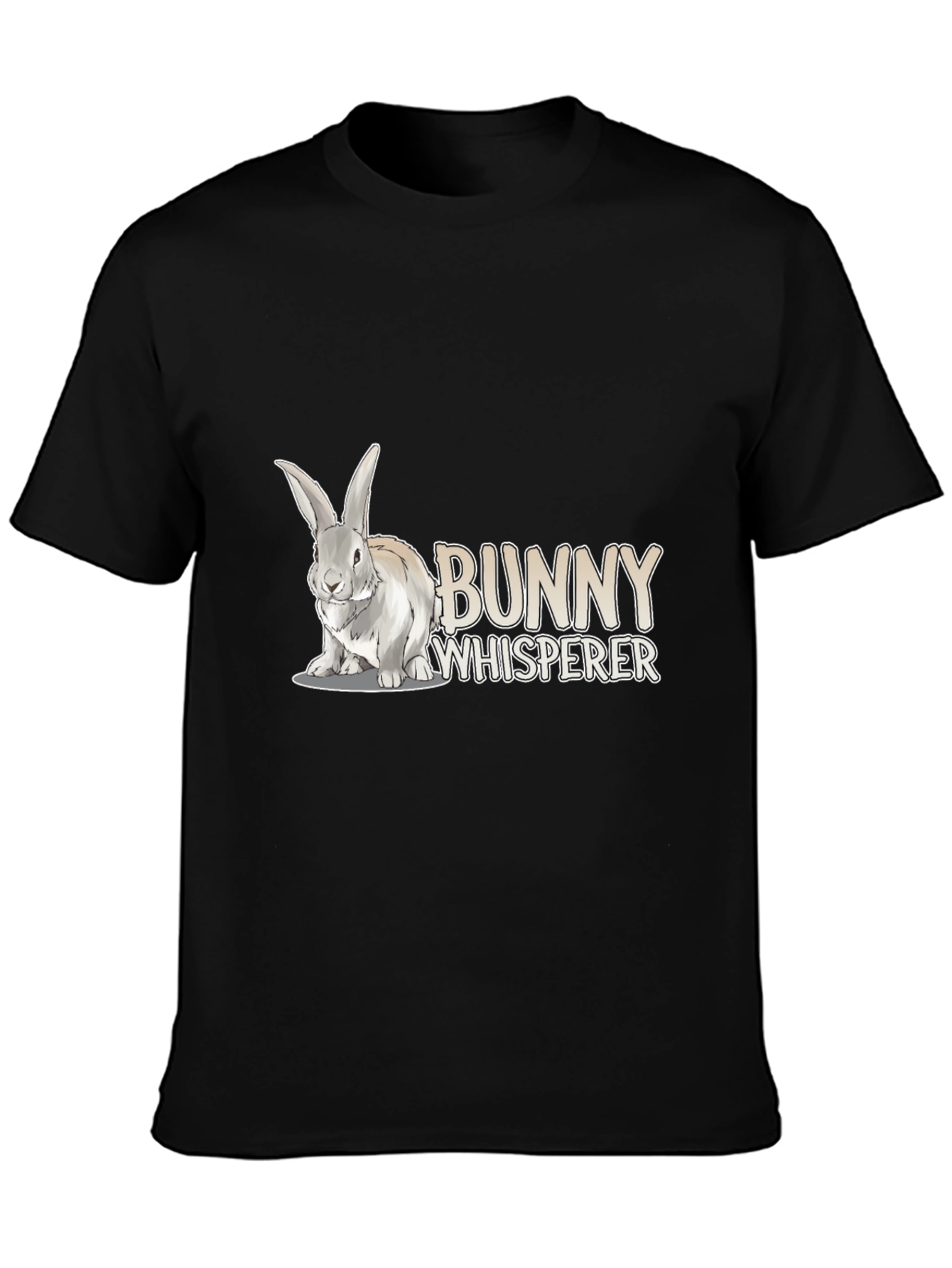Black Bunny Whisperer Graphic T-Shirt view 3