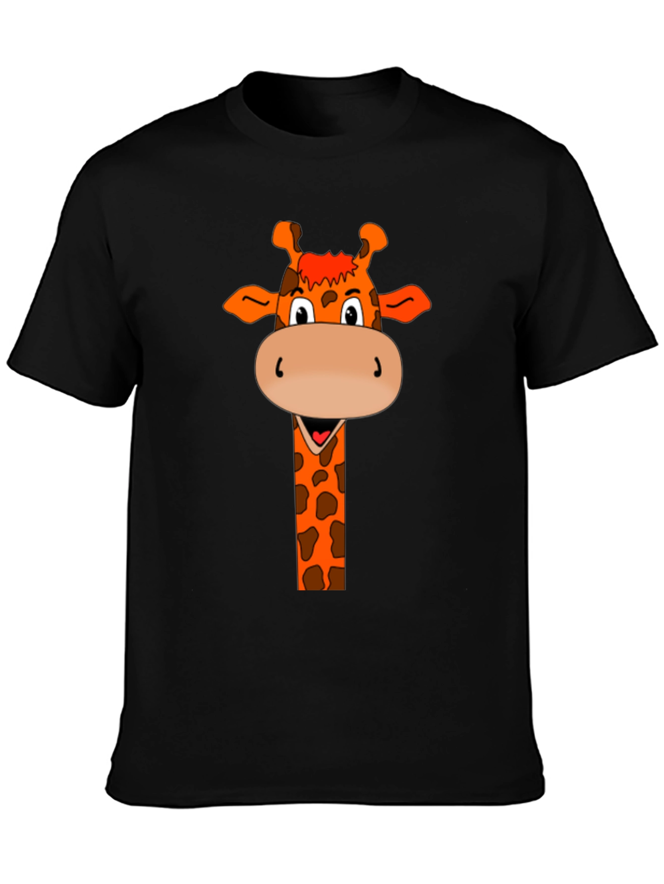 Black Giraffe Graphic Tee - Men's Black T-Shirt view 3