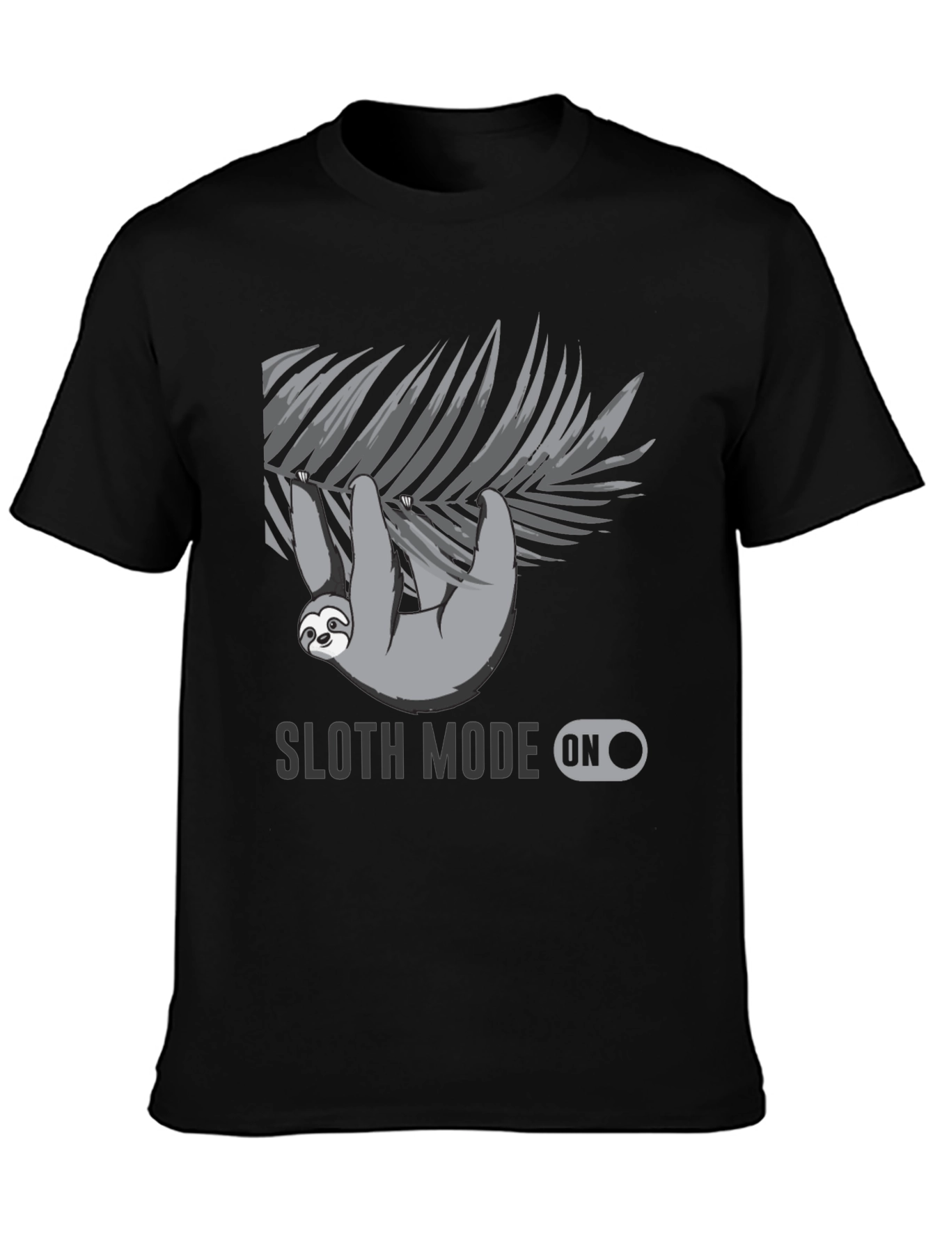 Black Sloth Mode On - Graphic T-Shirt view 3