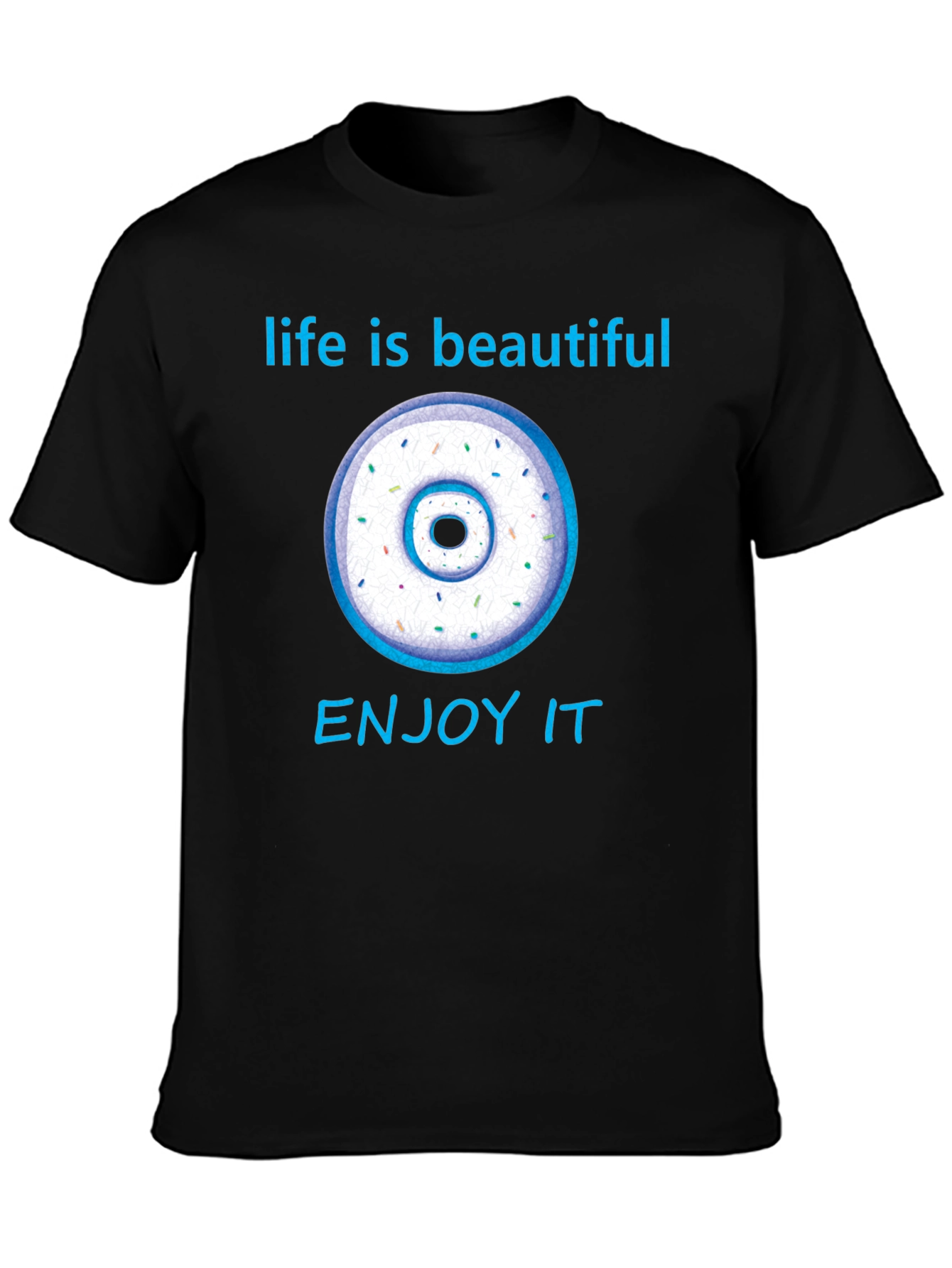 Black Life is Beautiful Donut Graphic Tee view 3