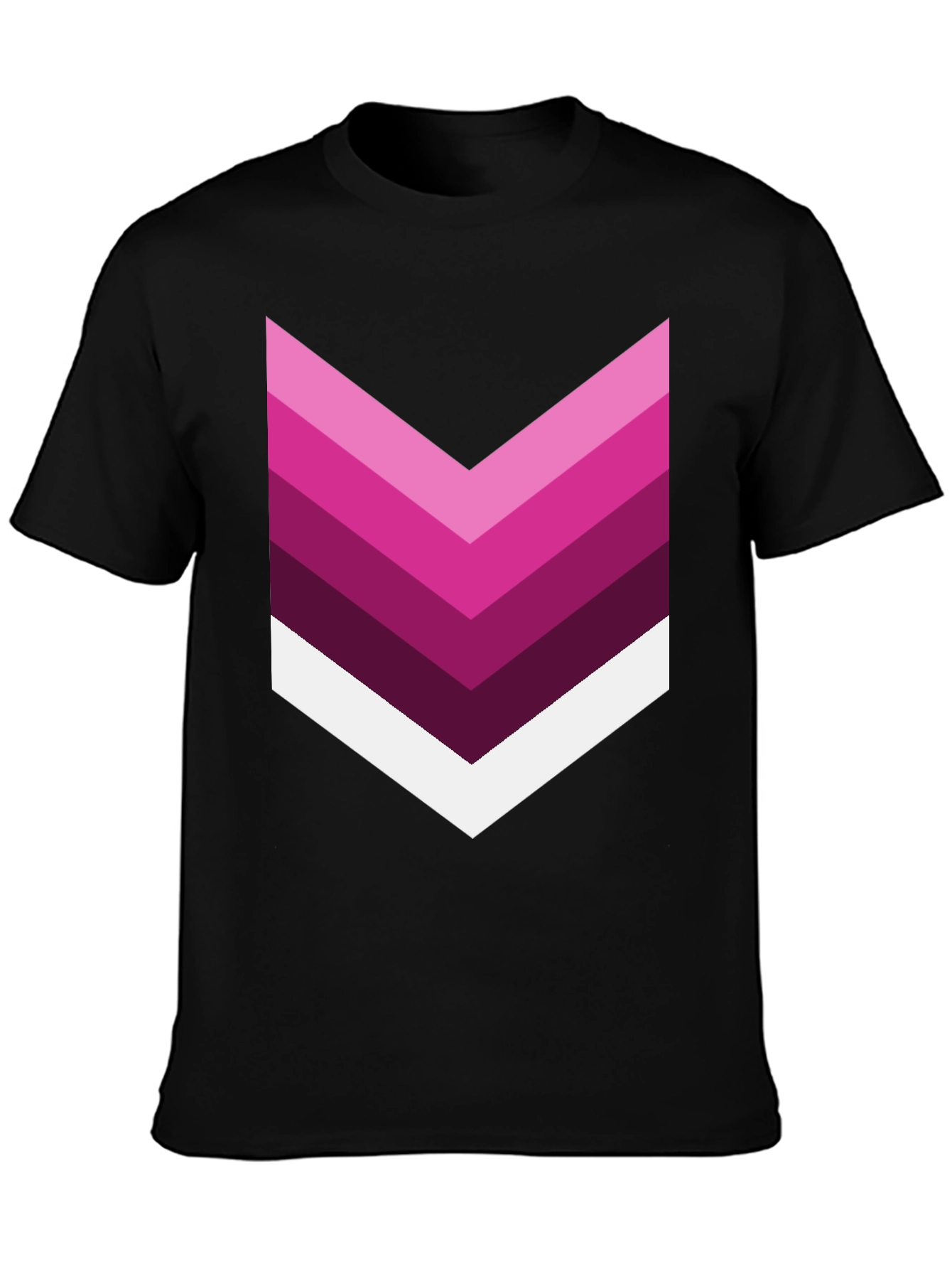 Black Chevron Stripe Graphic Tee - Modern Style view 3