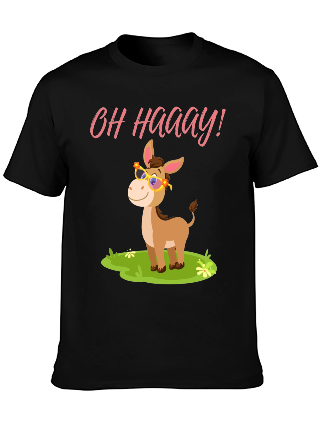 Black Funny Donkey T-Shirt - Oh Haaay! view 3