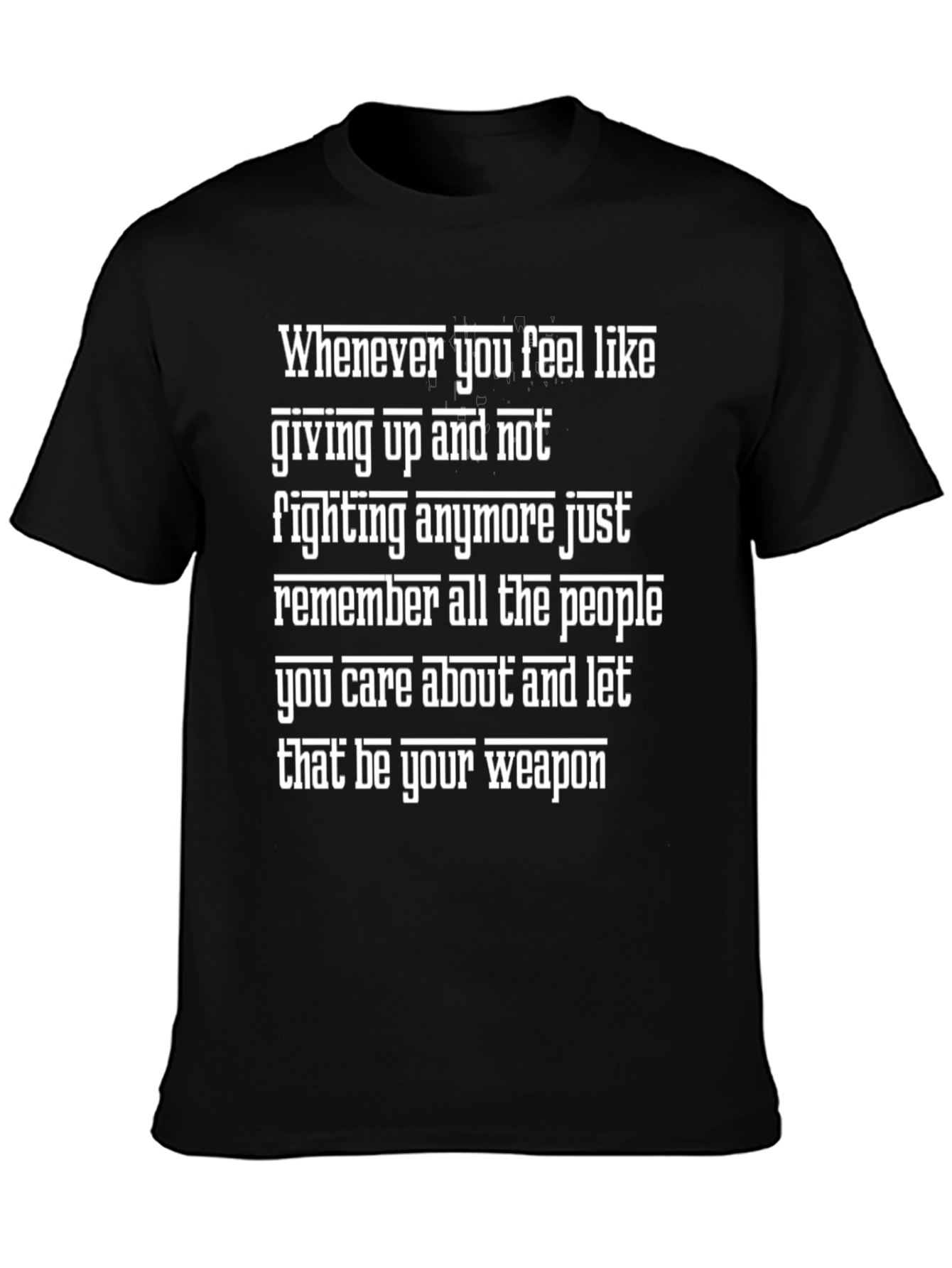 Black Inspirational 'Weapon' Black T-Shirt view 3
