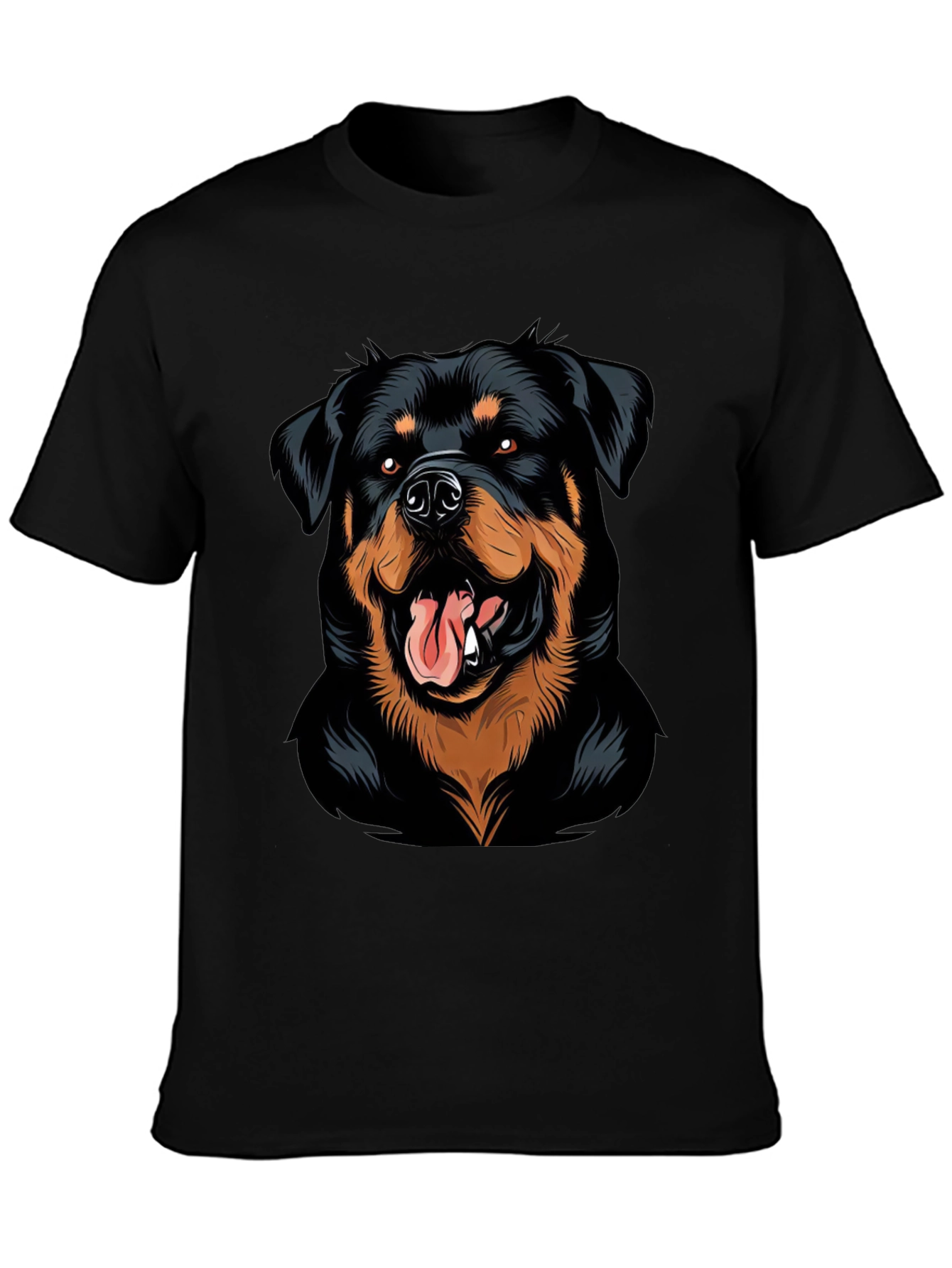 Black Rottweiler Graphic Tee - Black view 3