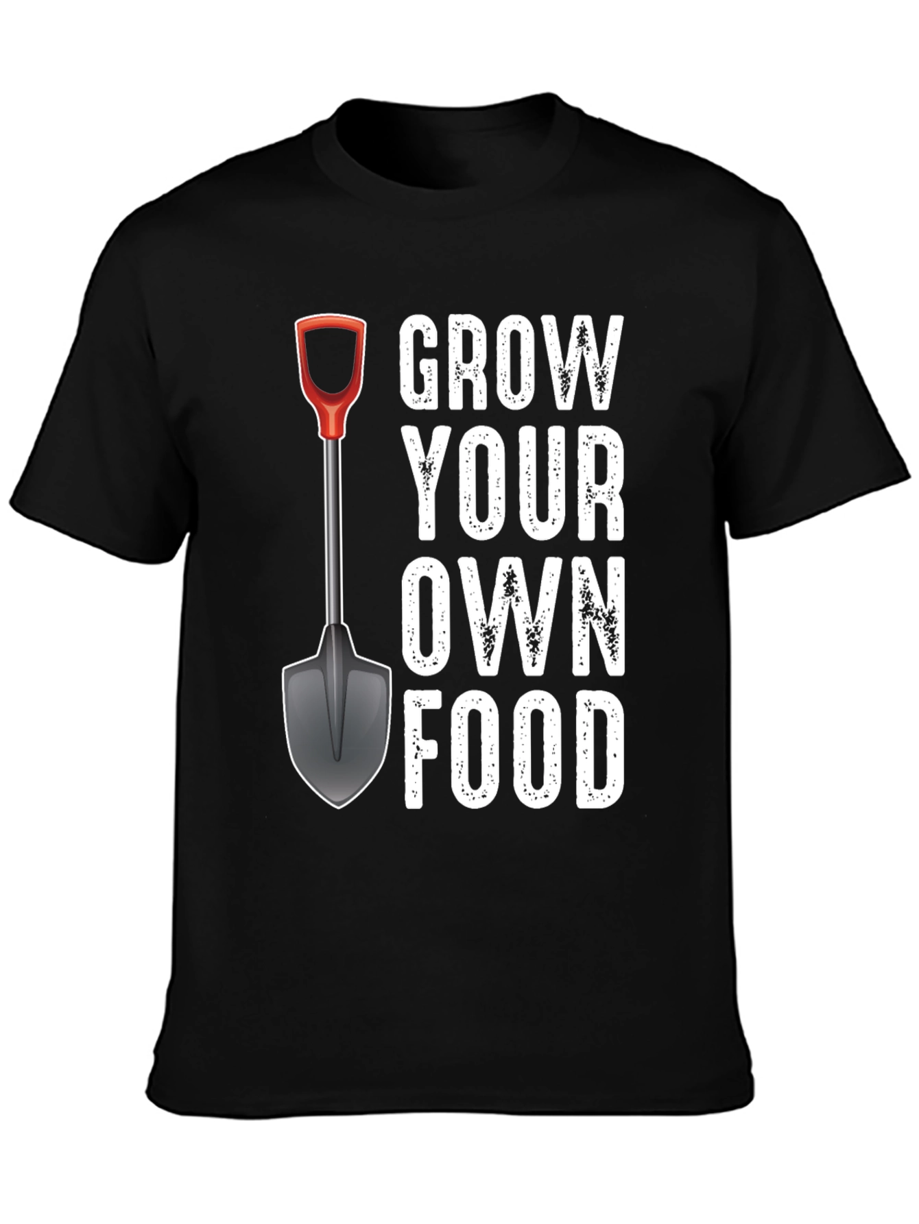Black Grow Your Own Food T-Shirt Gardening Tee view 3