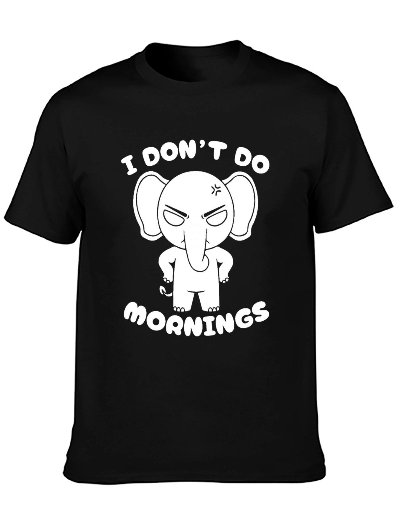 Black I Don't Do Mornings Graphic T-Shirt - Black view 3