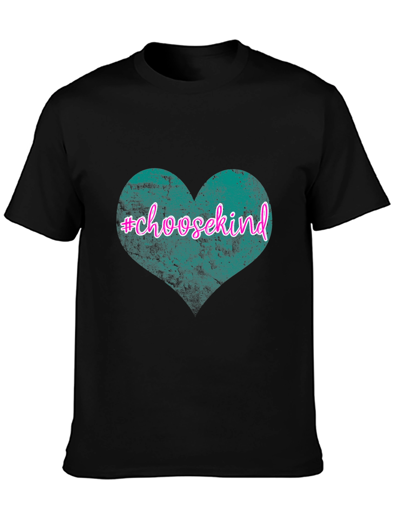 Black Choose Kind Heart Graphic Tee - Black Unisex Shirt view 3